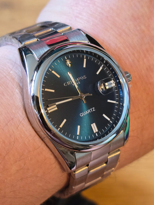 Chronos Mens Quartz Watch - Blue - New - 2