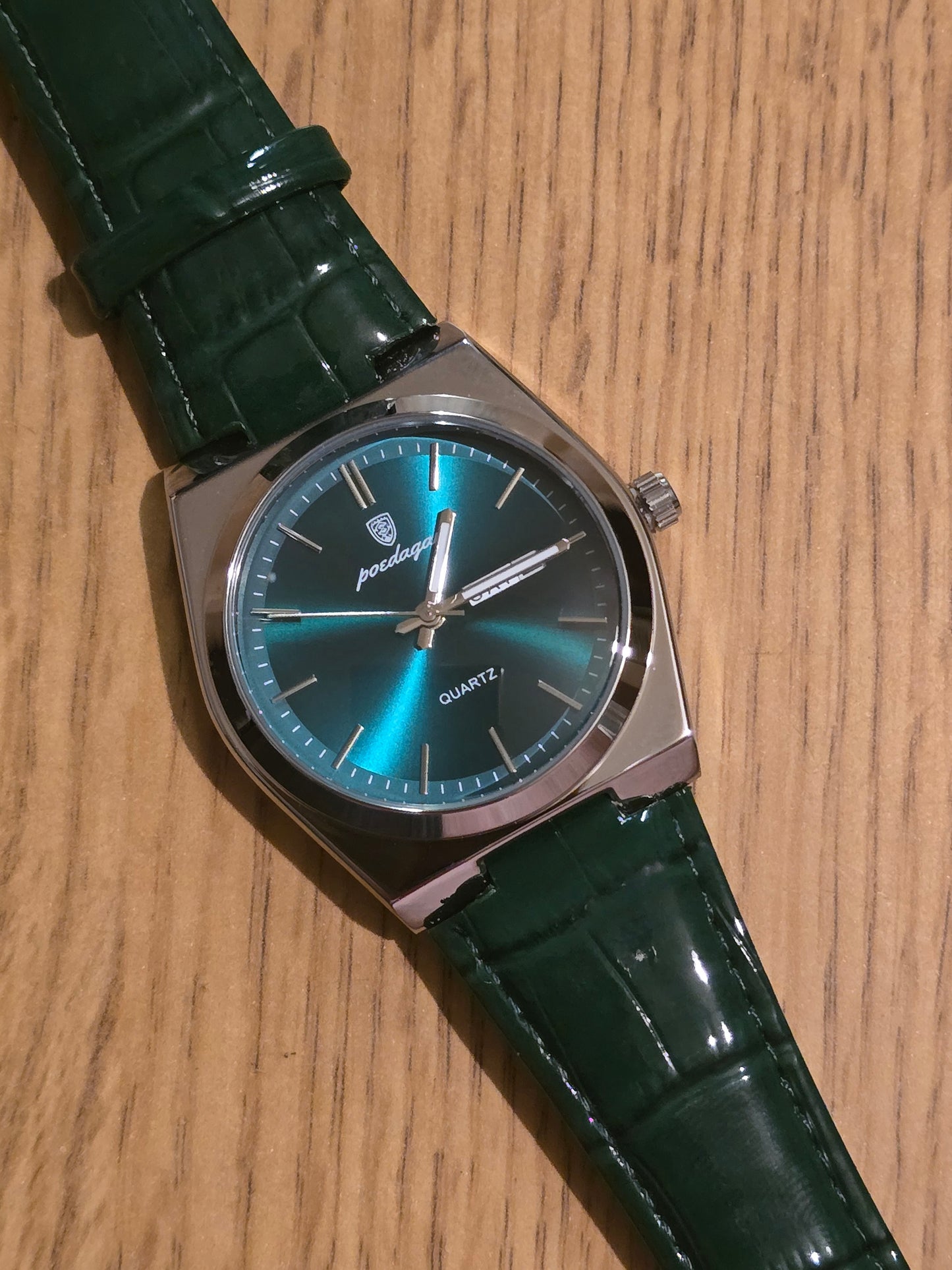 Poedagar Mens Quartz Watch - Green - New - 1