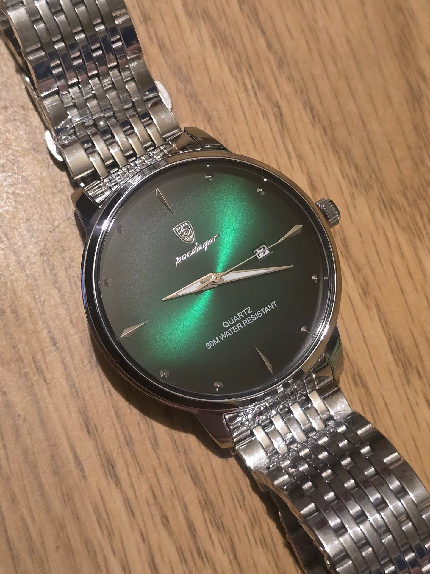 Poedagar Mens Quartz Watch - Green - New - 1