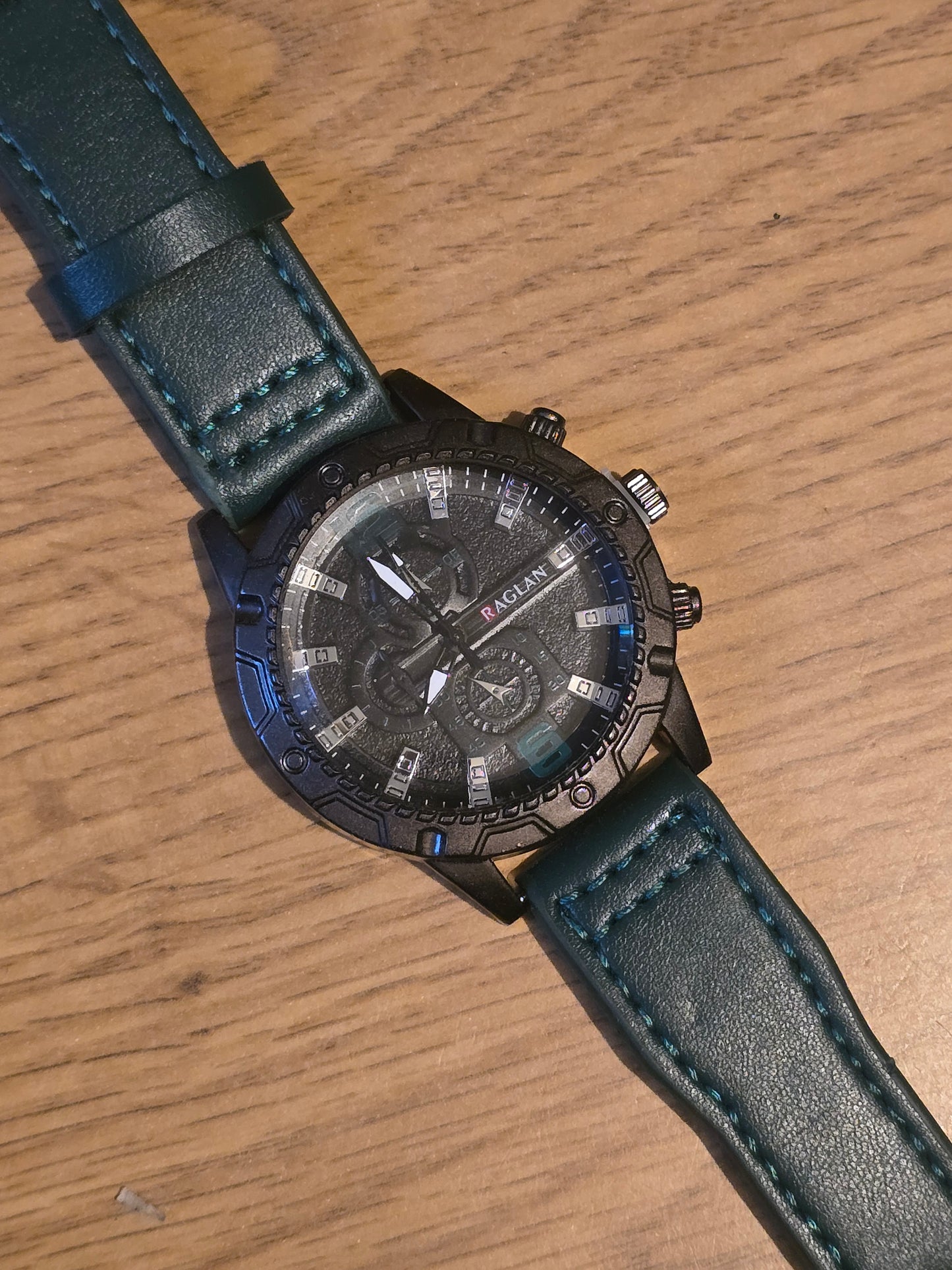 Raglan Mens Quartz Watch - Green - New - 1