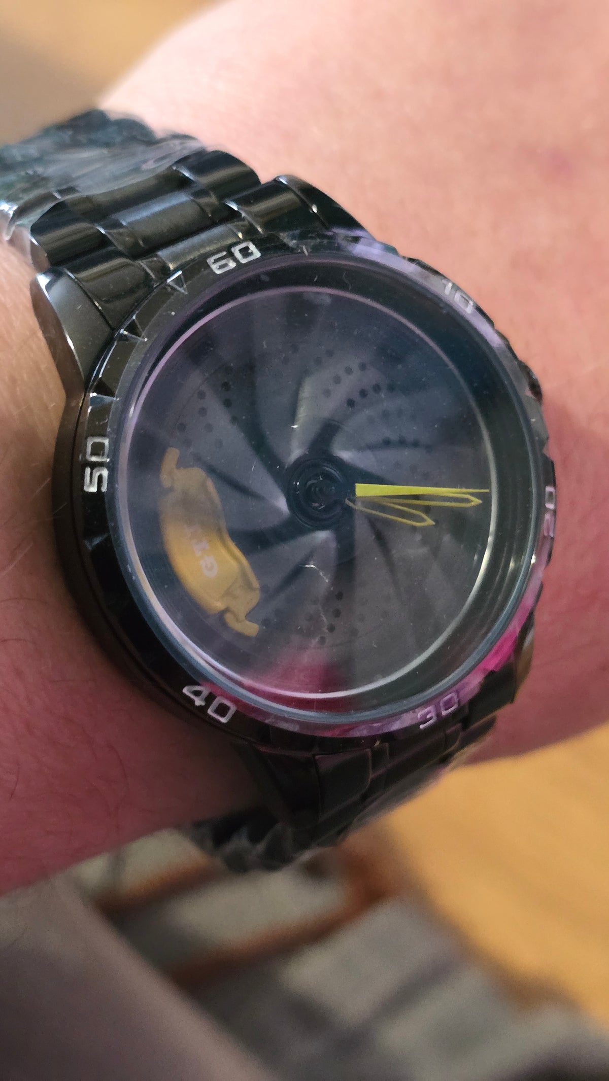 Boyadka Mens Revolving Alloy Wheel Style Quartz Watch - New - 1
