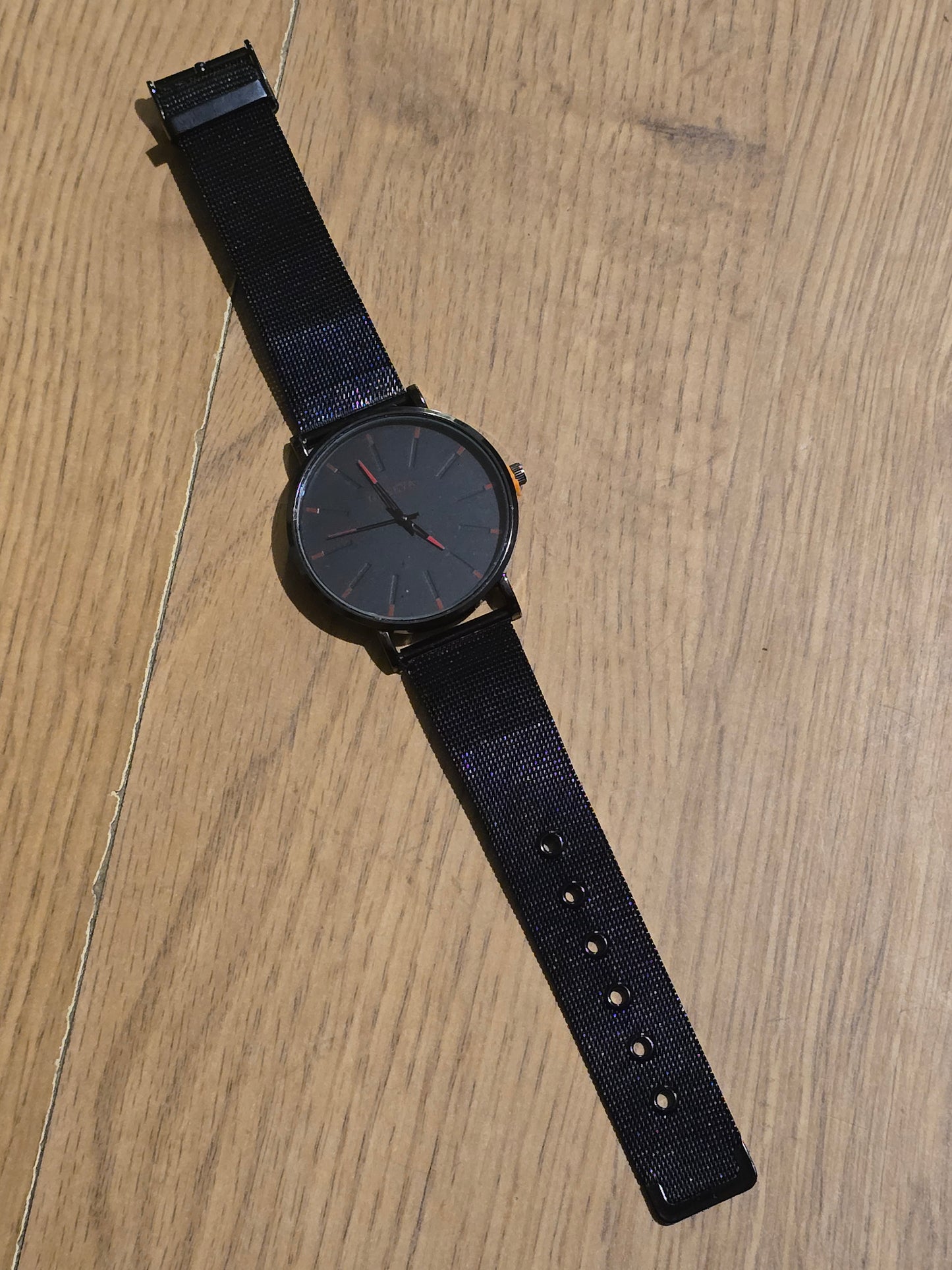 Geneva Black Mesh Unisex Watch - New