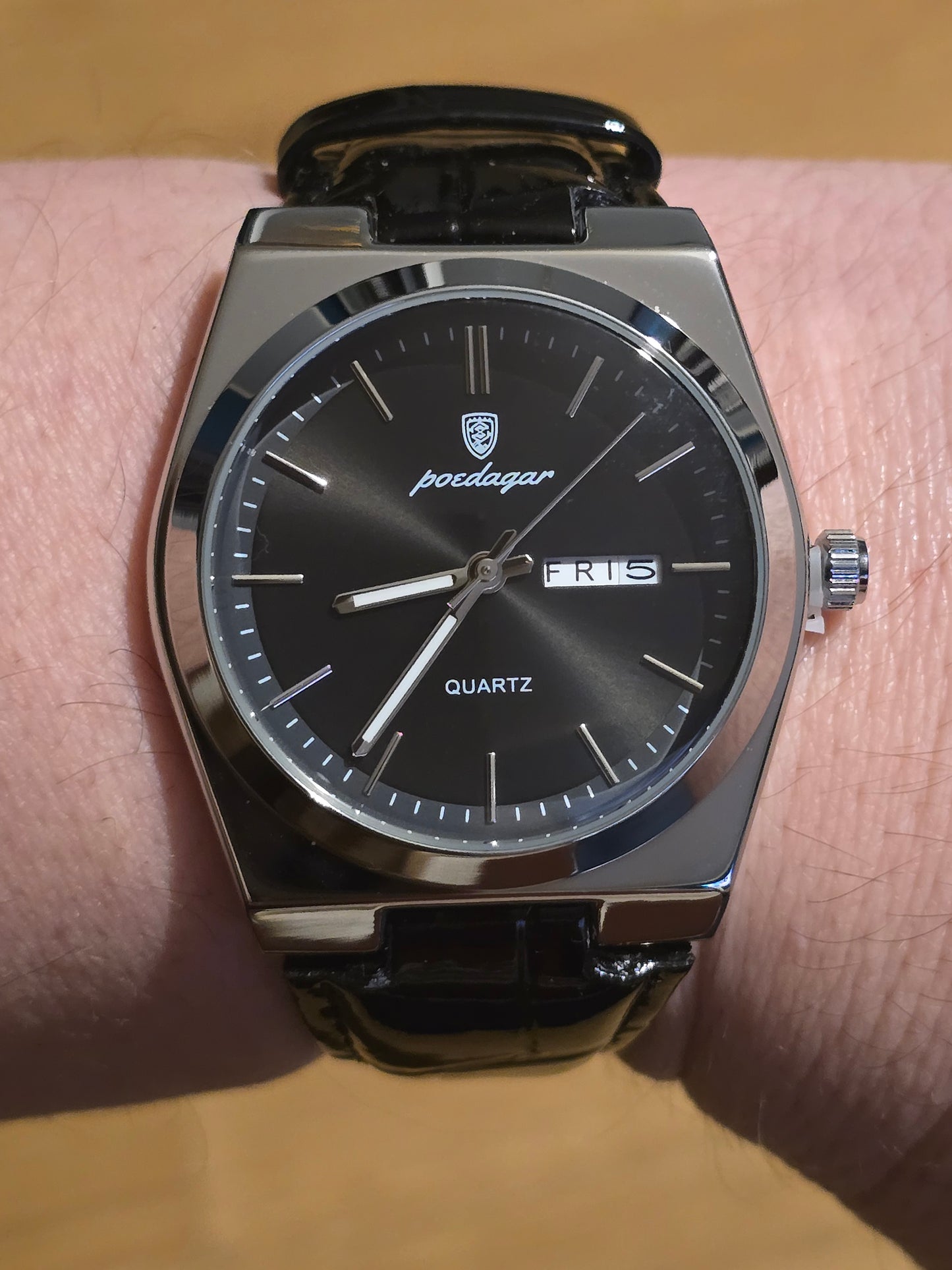 Poedagar Mens Quartz Watch - Black - New - 2