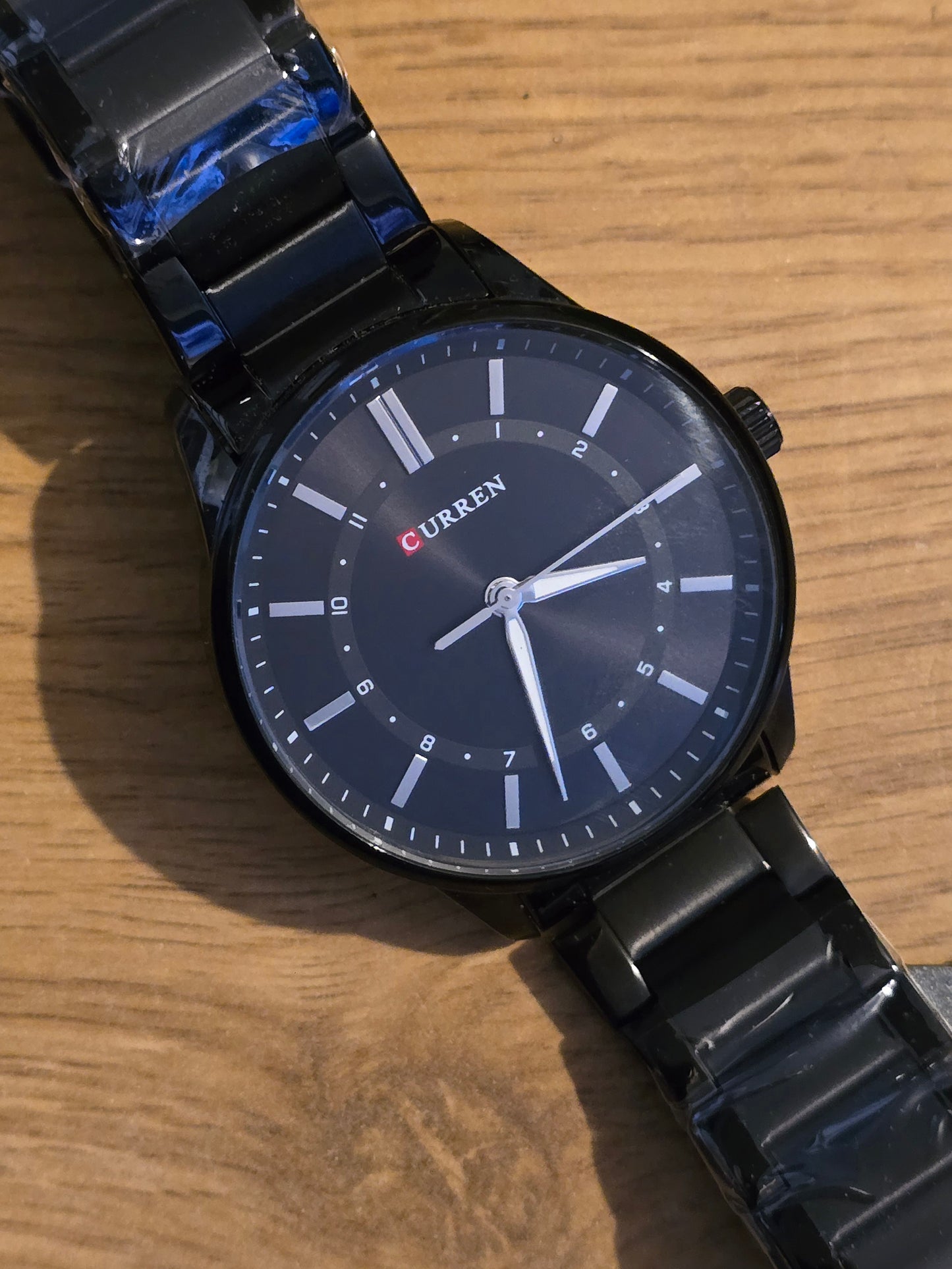 Curren Mens Black Quartz Watch - New