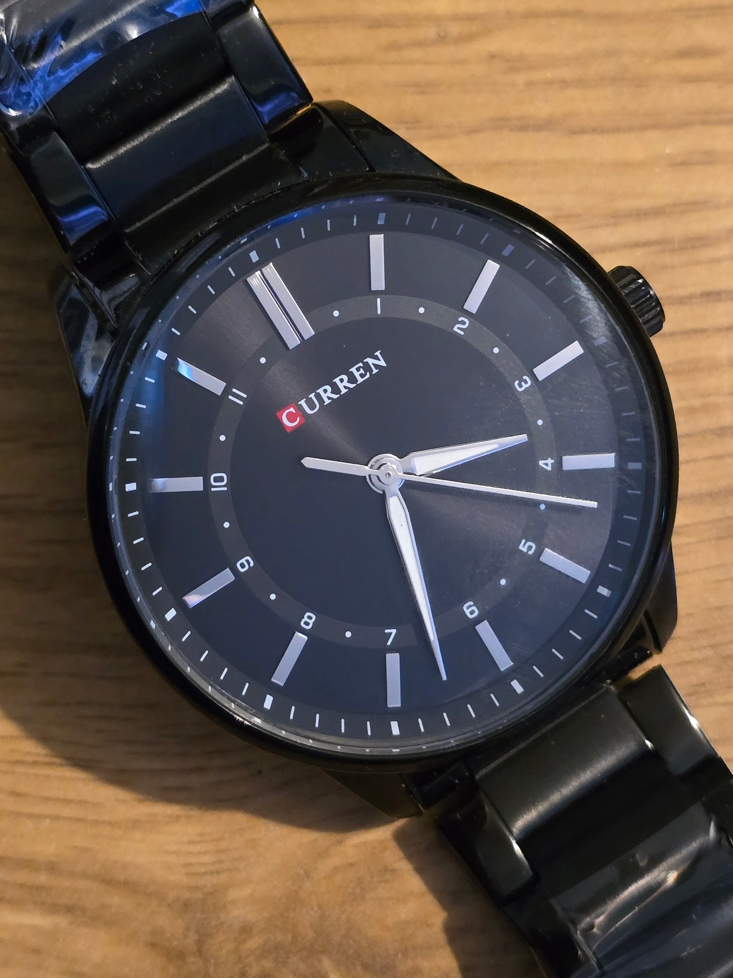 Curren Mens Black Quartz Watch - New