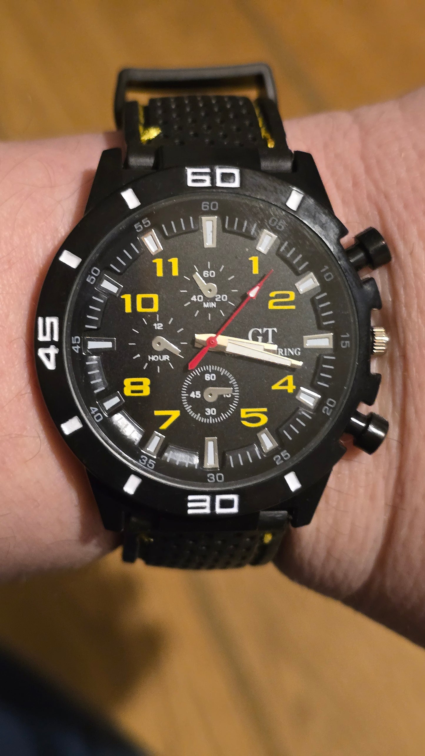 G.T Mens Quartz Watch - Yellow - New