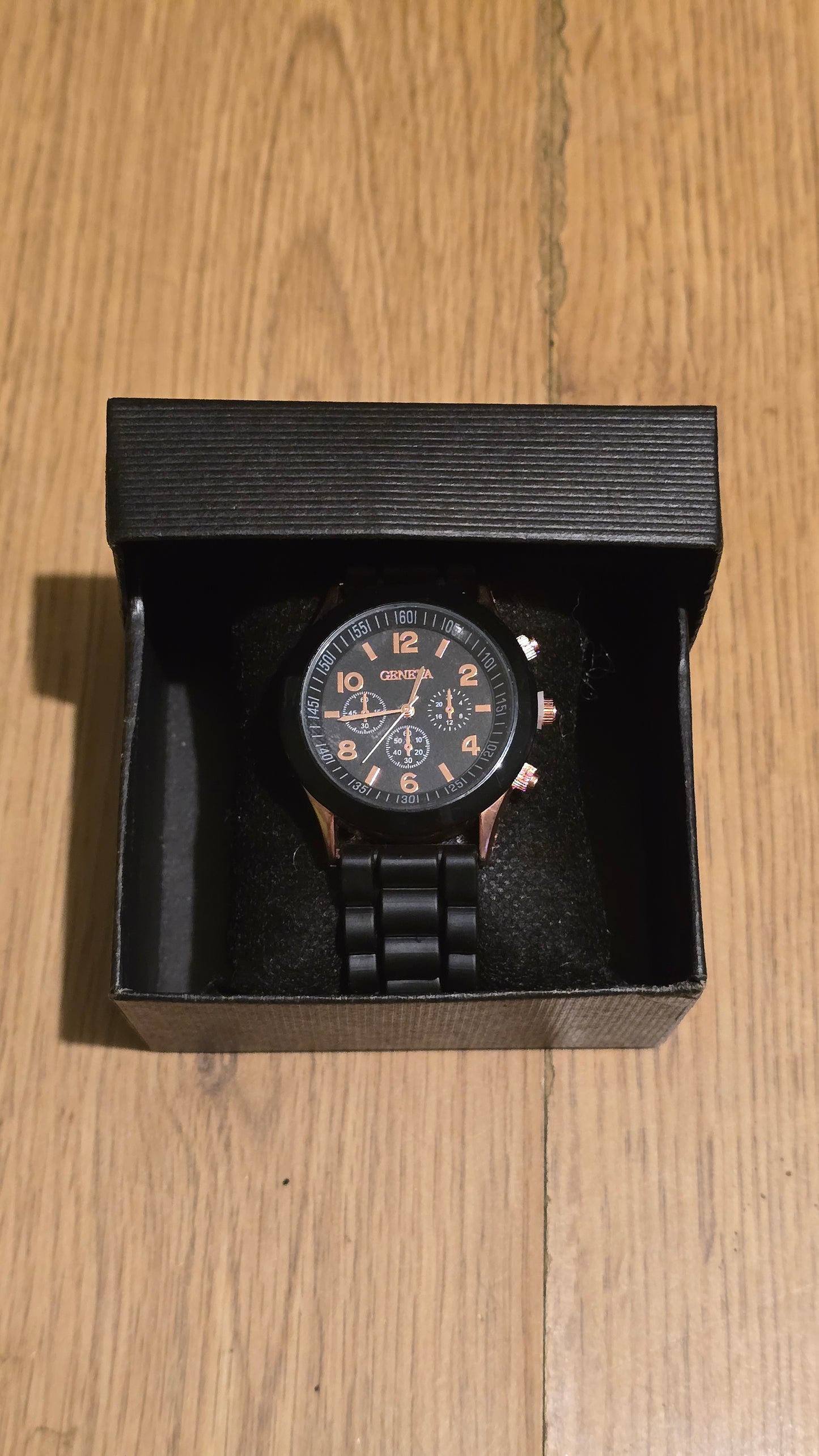 Geneva Ladies Quartz Watch - Black - New