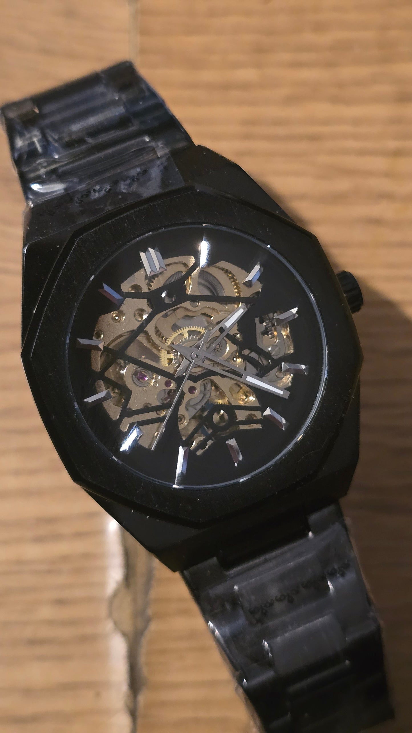 Automatic Black Mechanical Self-Winding Mens Watch - New - 1