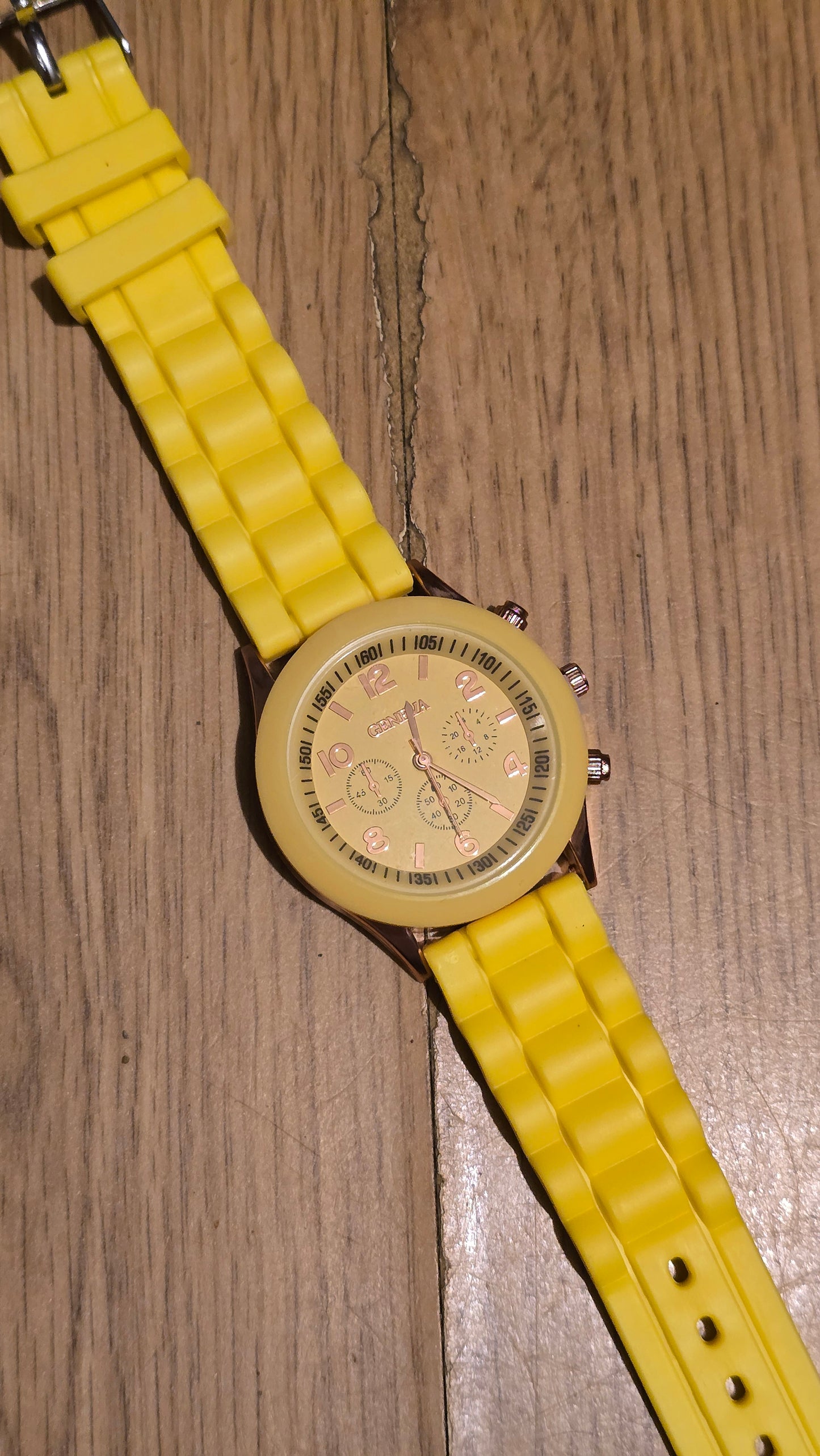 Geneva Ladies Quartz Watch - Yellow - New