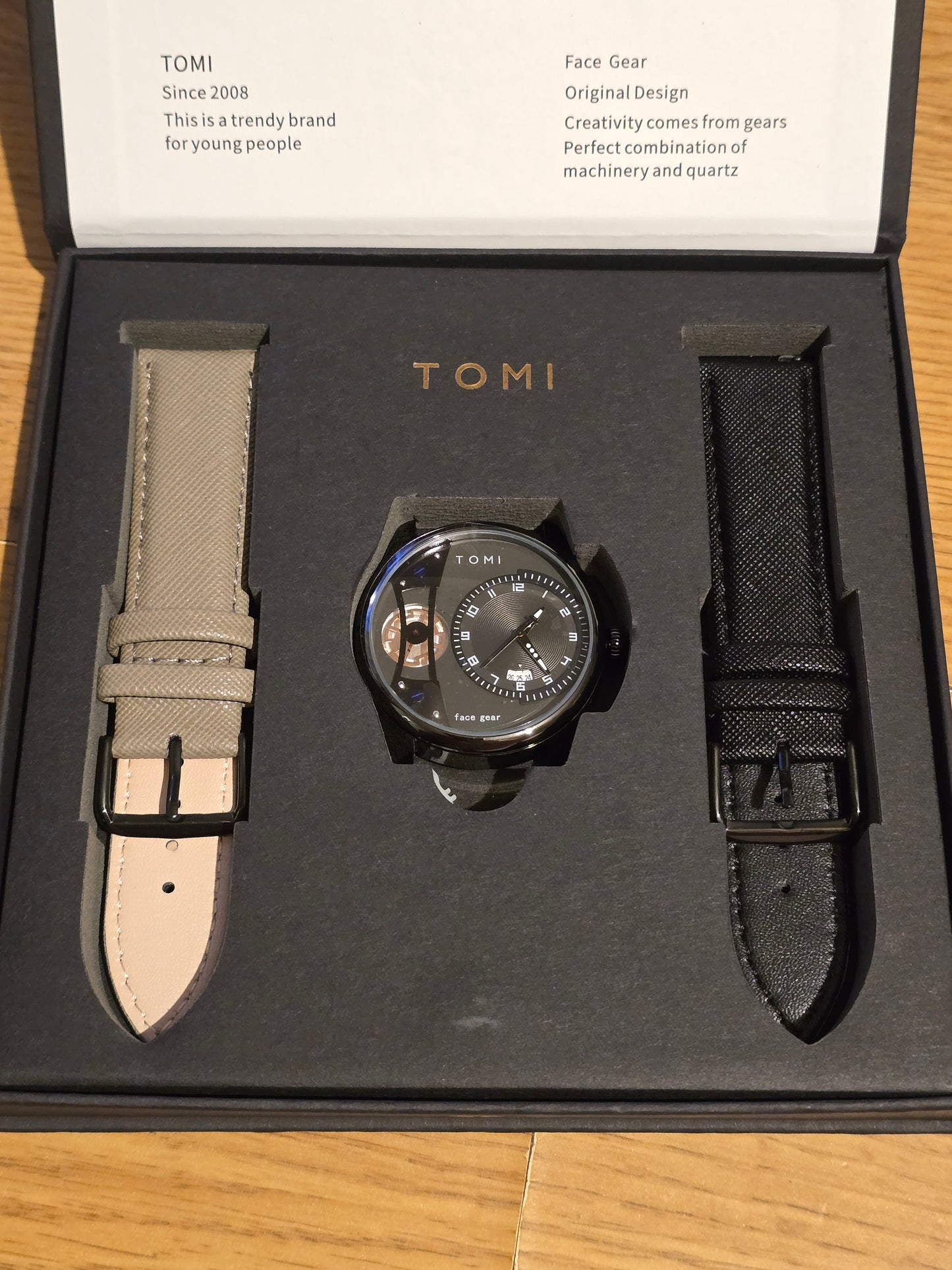 Tomi Face Gear Mens Quartz Watch - New - 1