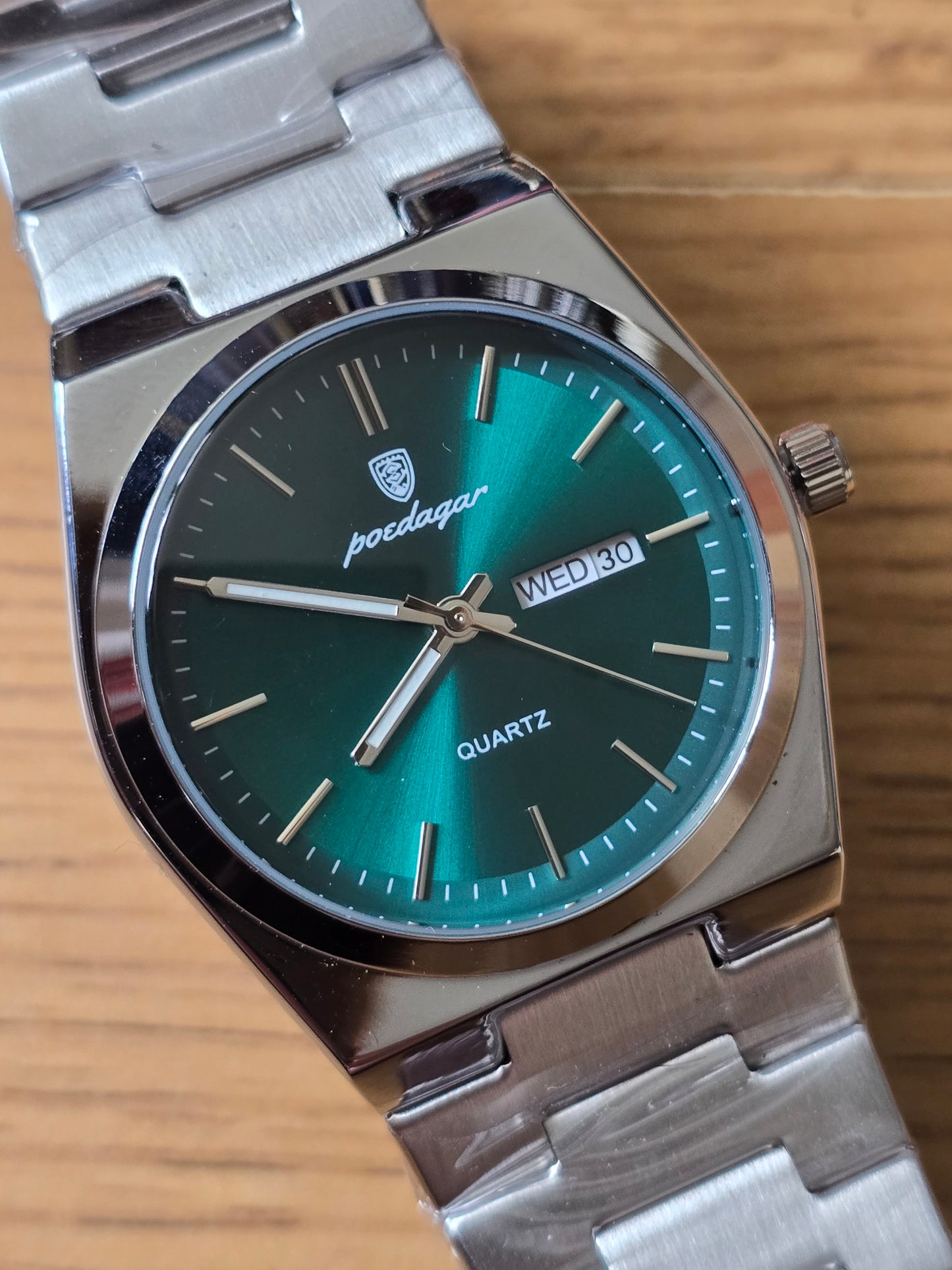 Poedagar Mens Quartz Watch - Green - New - 3