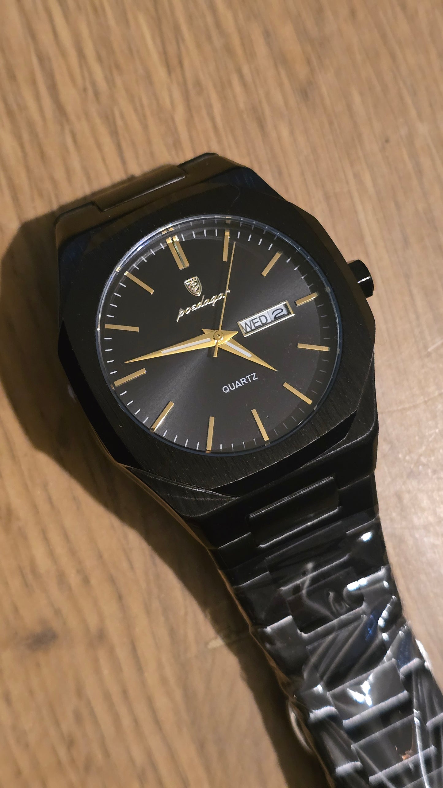 Poedagar Mens Quartz Watch - Black - New