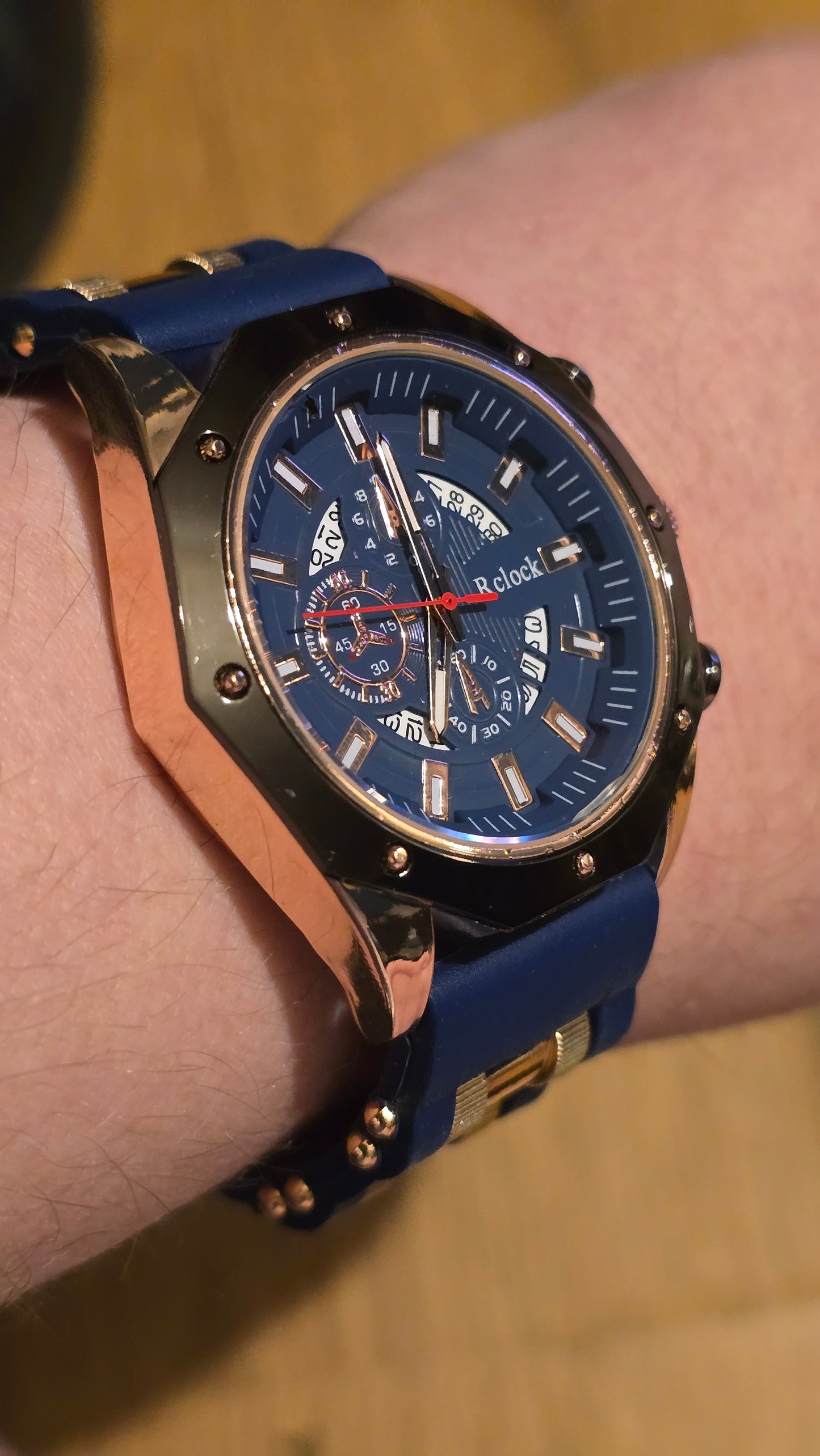 RClock Mens Quartz Watch - Blue - New