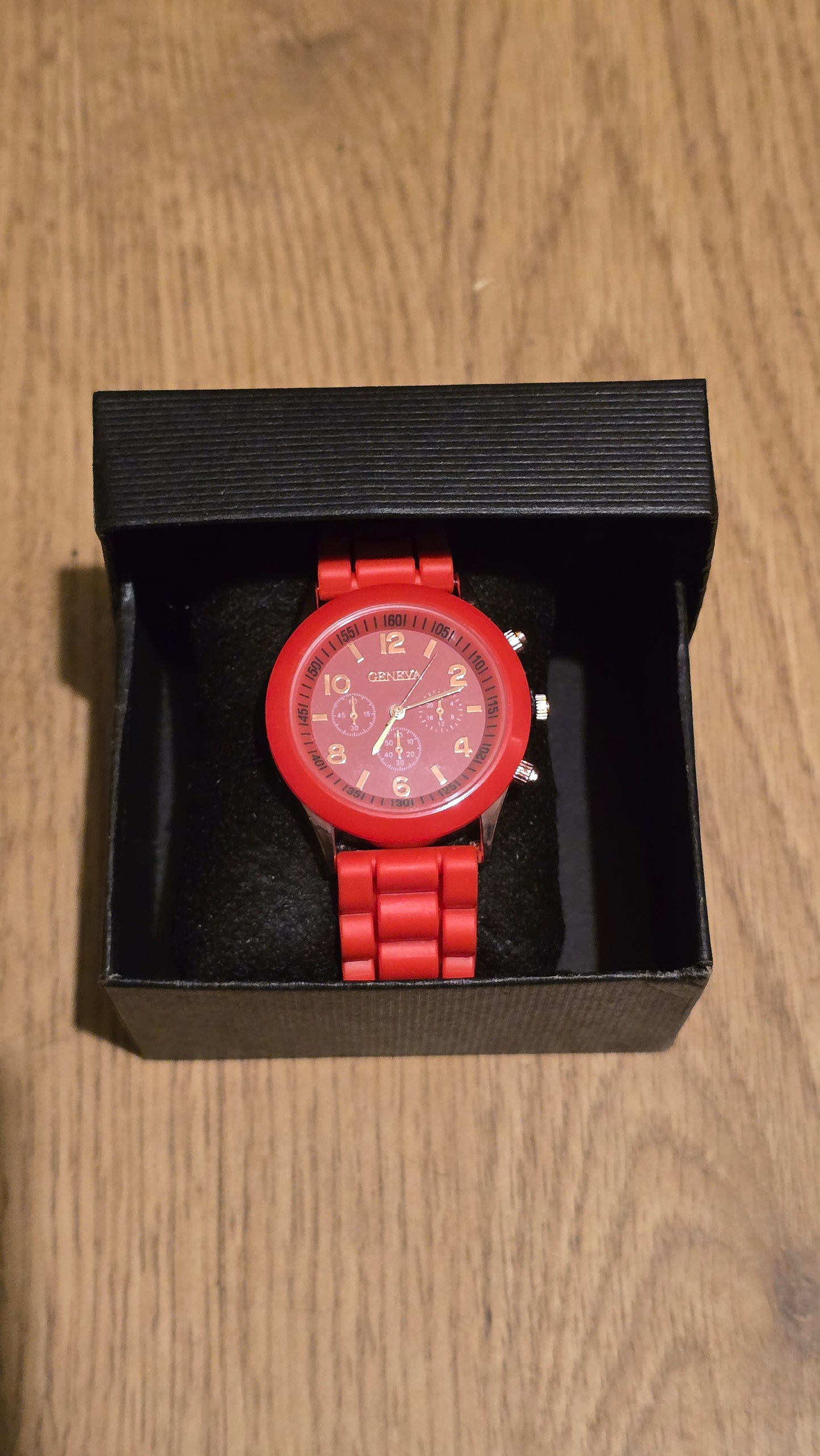 Geneva Ladies Quartz Watch - Red - New