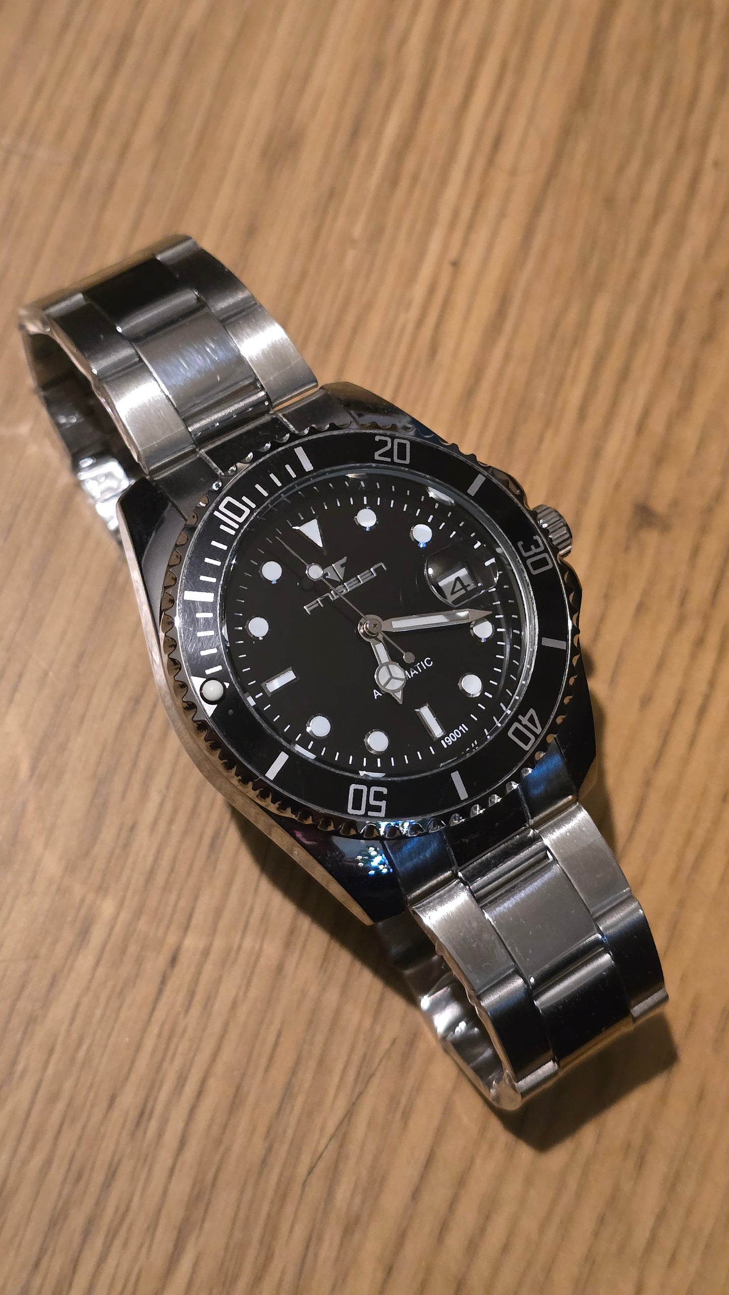 Fngeen Mens Automatic Self-Winding Watch - Black - New