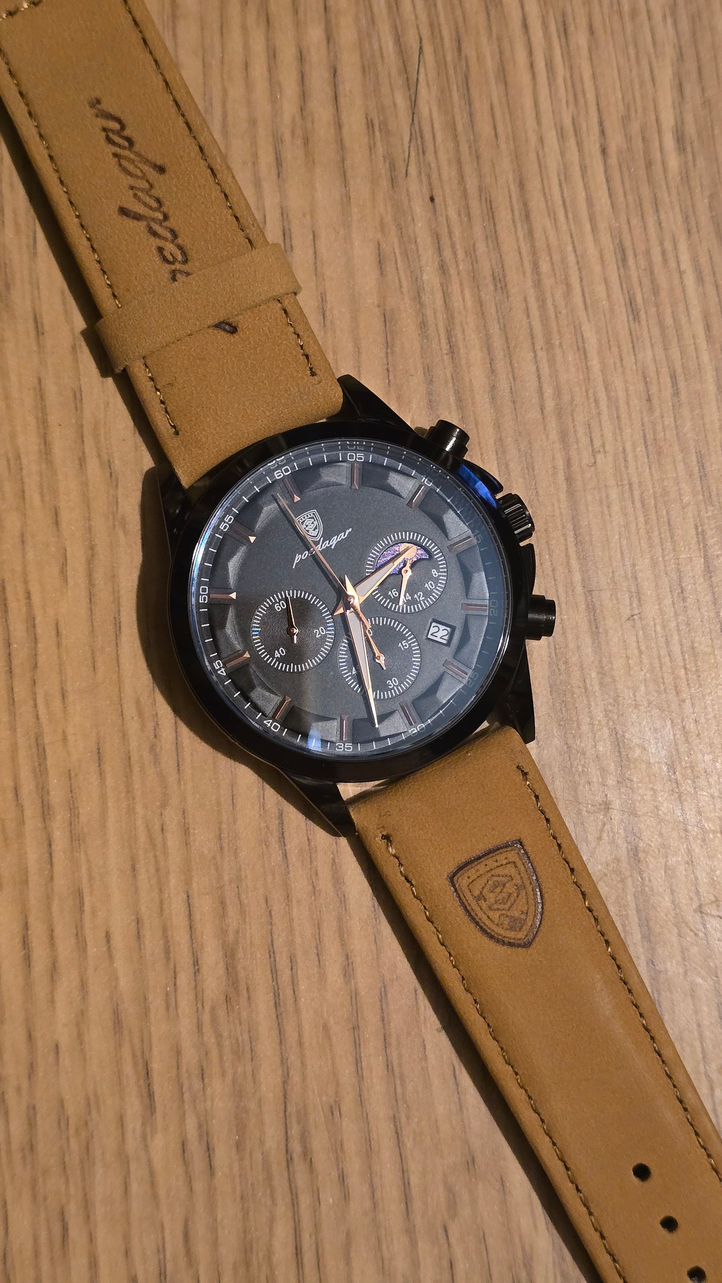 Poedagar Mens Chronograph Quartz Watch - New - 1