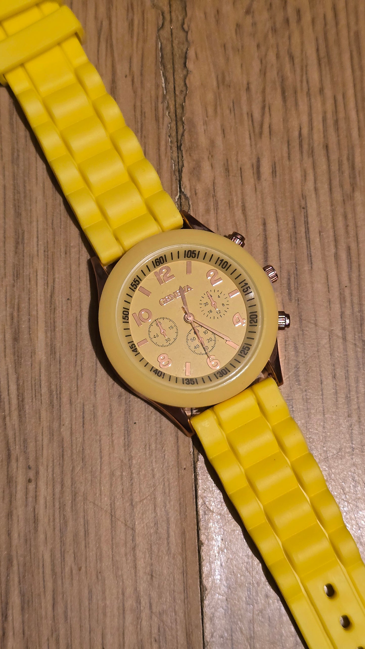 Geneva Ladies Quartz Watch - Yellow - New