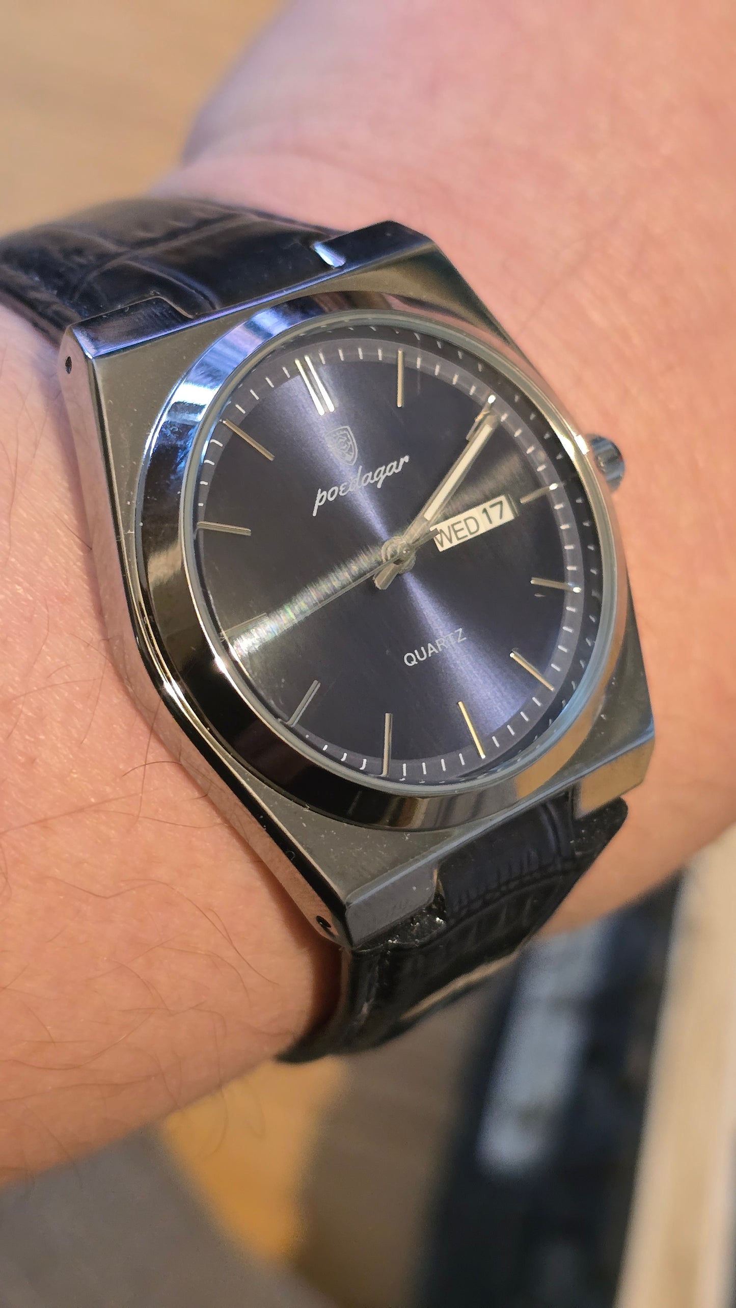 Poedagar Mens Quartz Watch - Blue - New - 1