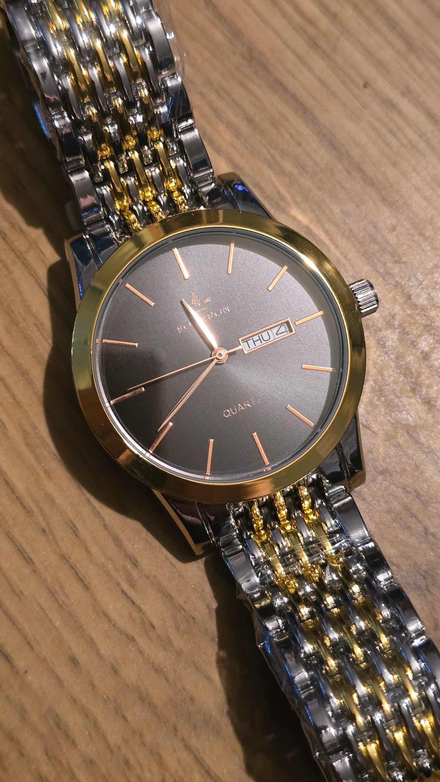 Fourron Mens Bi-Colour Quartz Watch - New