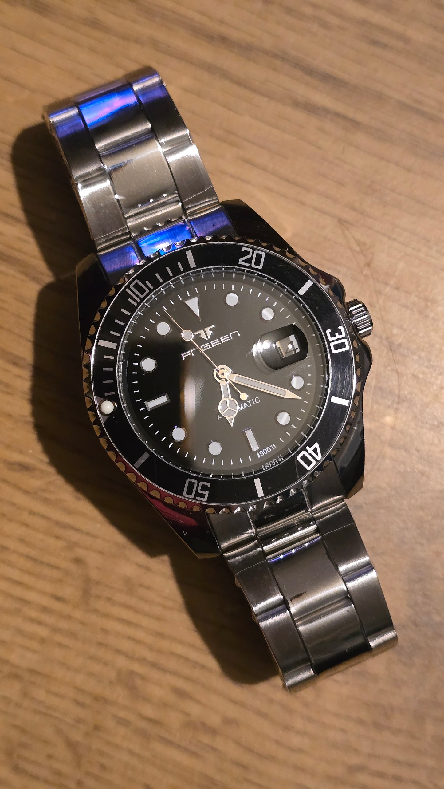 Fngeen Mens Automatic Self-Winding Watch - Black - New