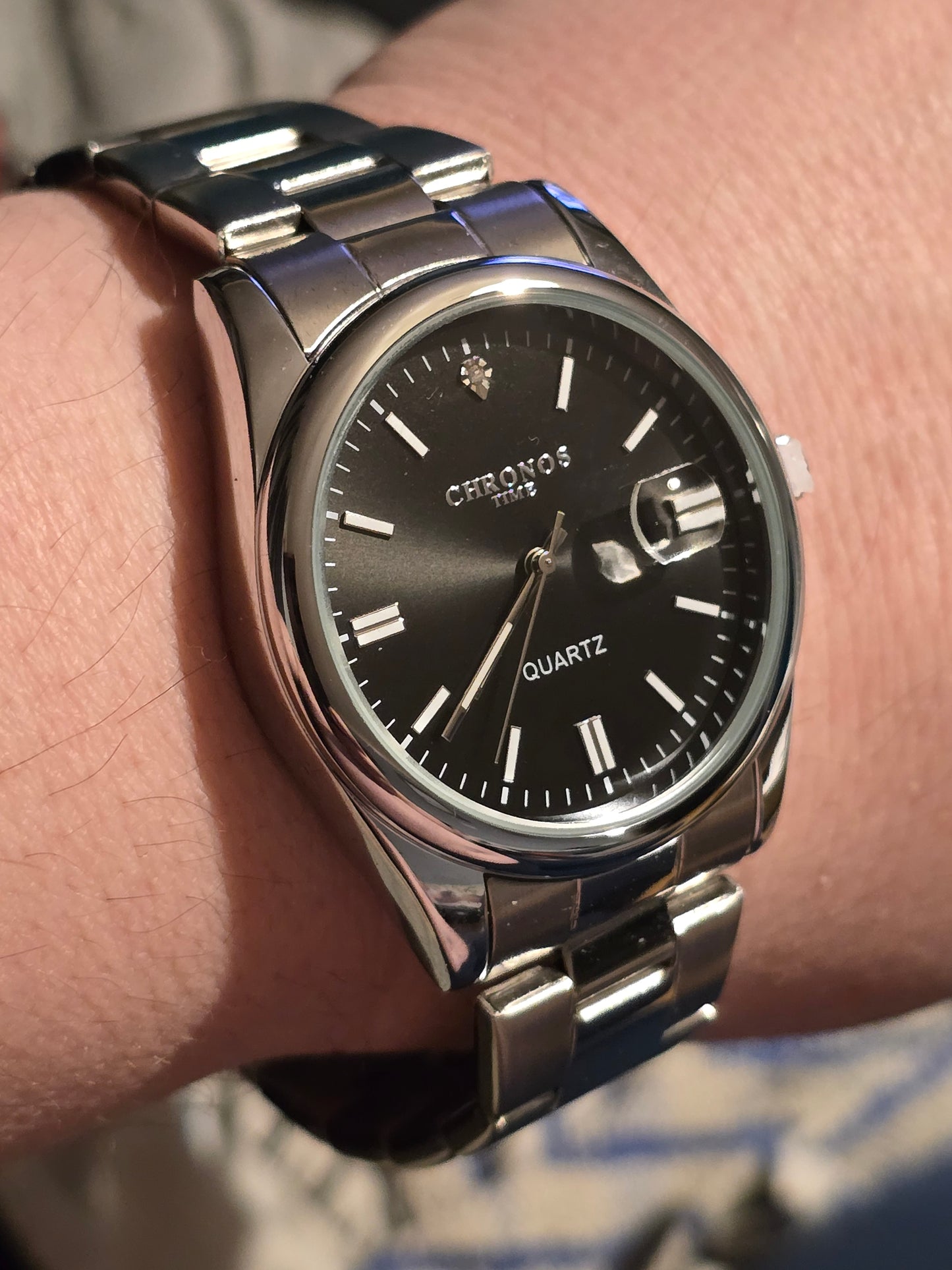 Chronos Black Mens Quartz Watch - New