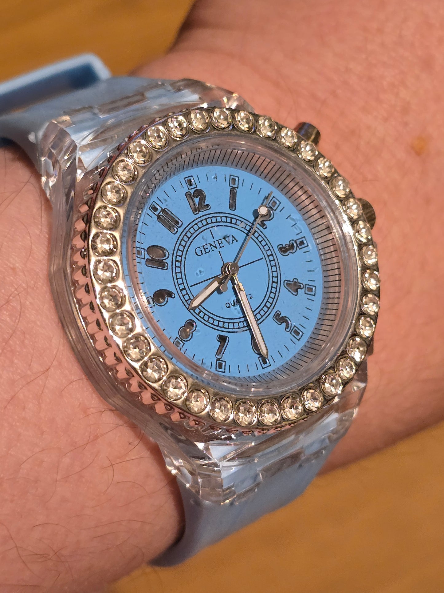 Geneva Unisex Multi-coloured LED Quartz Watch - New