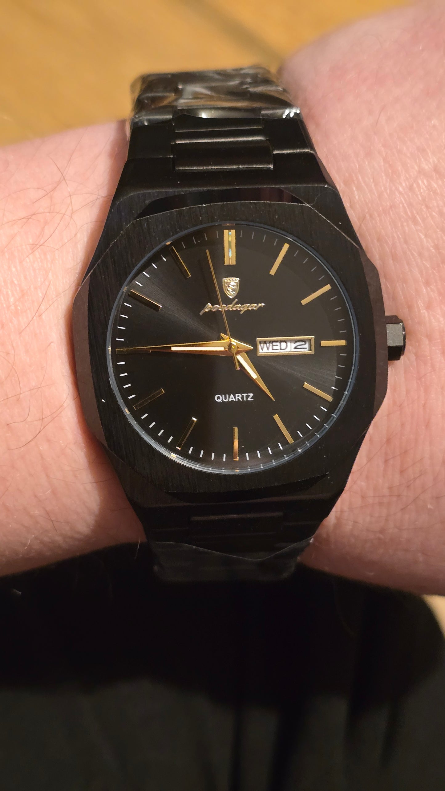 Poedagar Mens Quartz Watch - Black - New