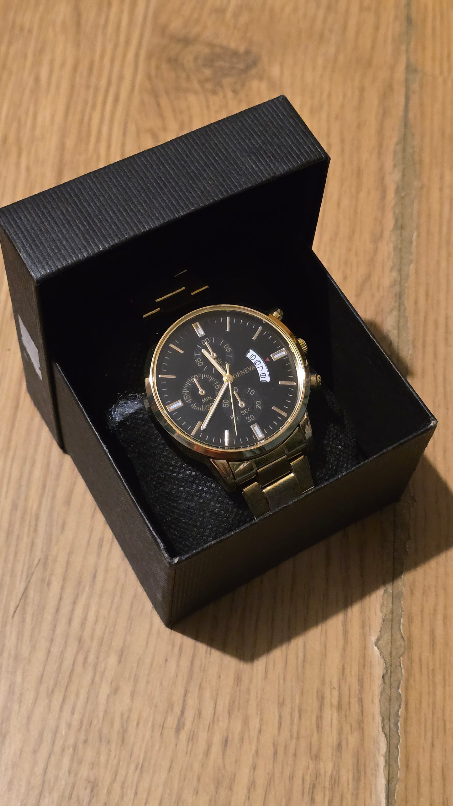 Geneva Gold Coloured Mens Quartz Watch