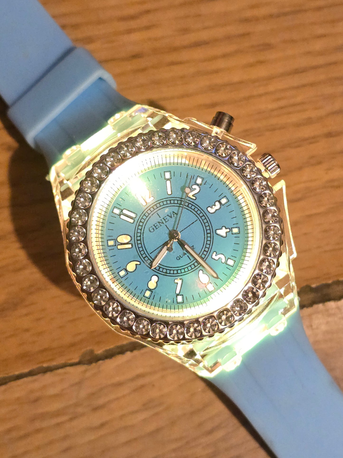 Geneva Unisex Multi-coloured LED Quartz Watch - New