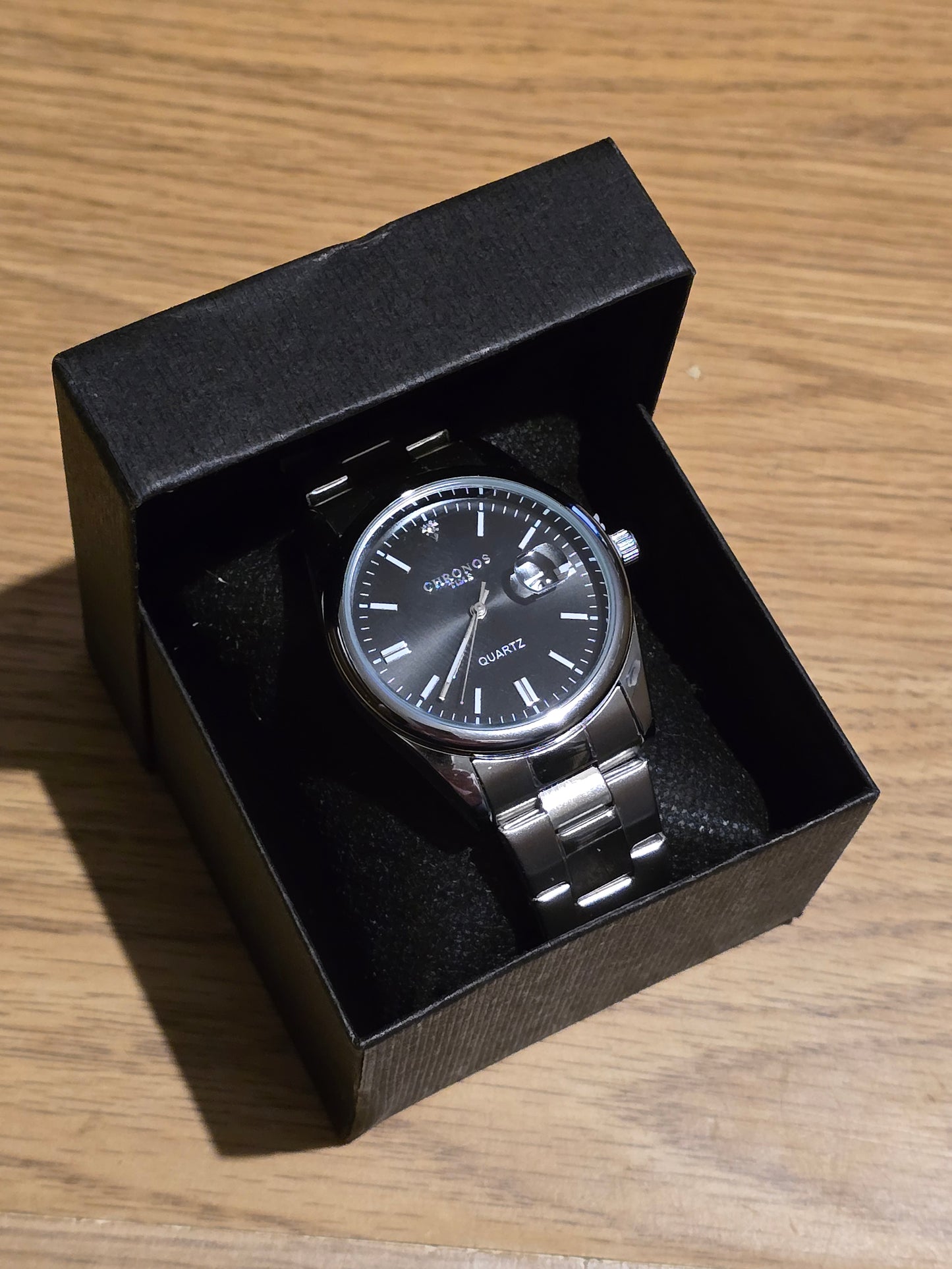 Chronos Black Mens Quartz Watch - New