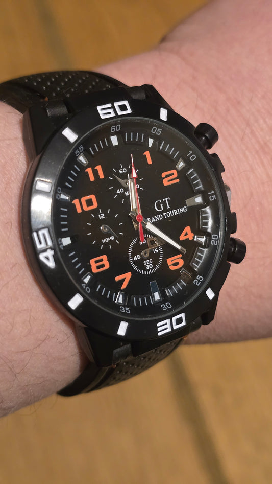 G.T Mens Quartz Watch - Orange - New