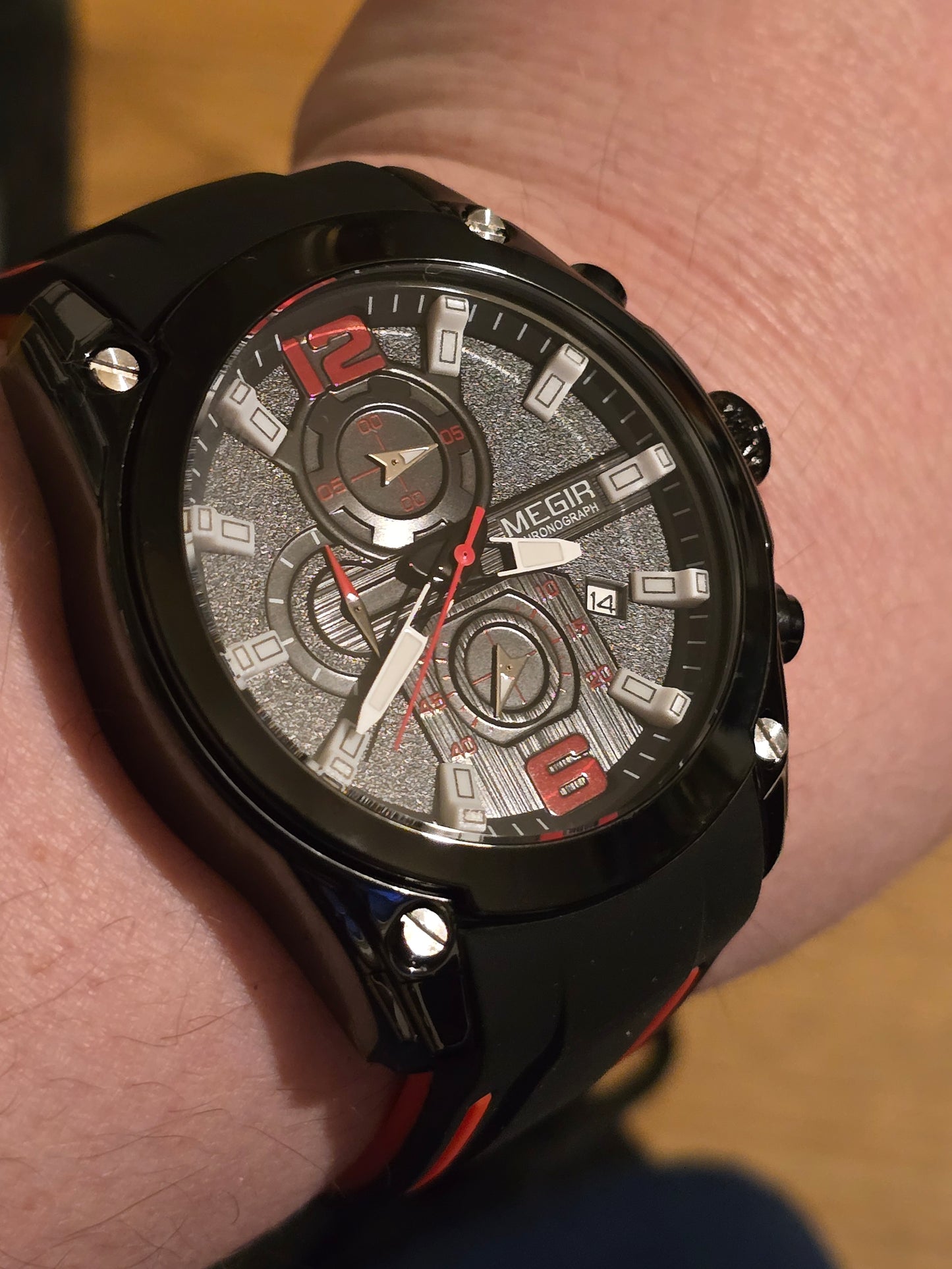 Megir Mens Chronograph Quartz Sports Watch - New - 1