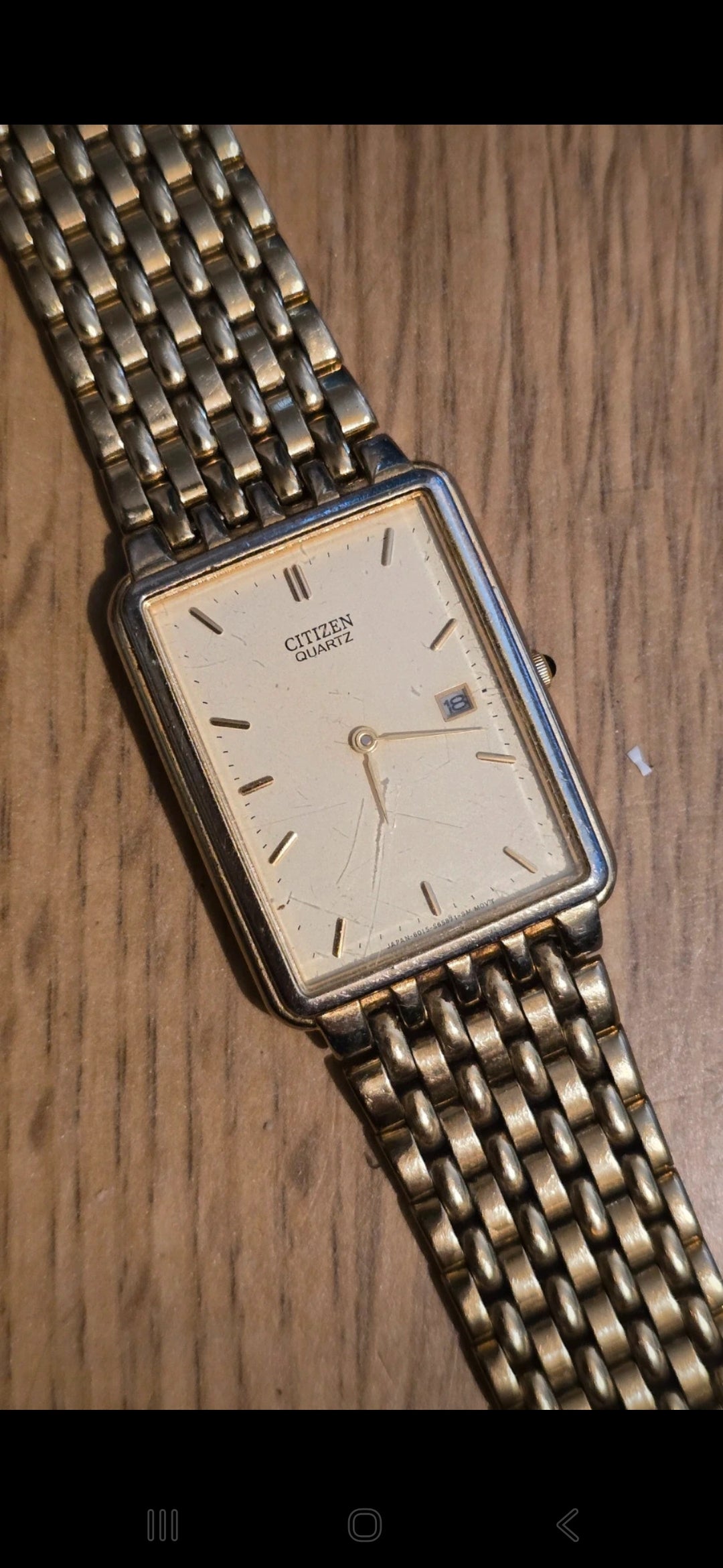 Citizen Mens Tank Gold Plated Quartz Watch - Pre-owned