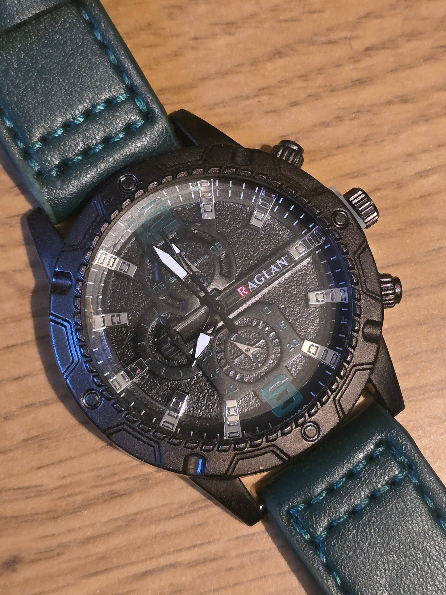 Raglan Mens Quartz Watch - Green - New - 1