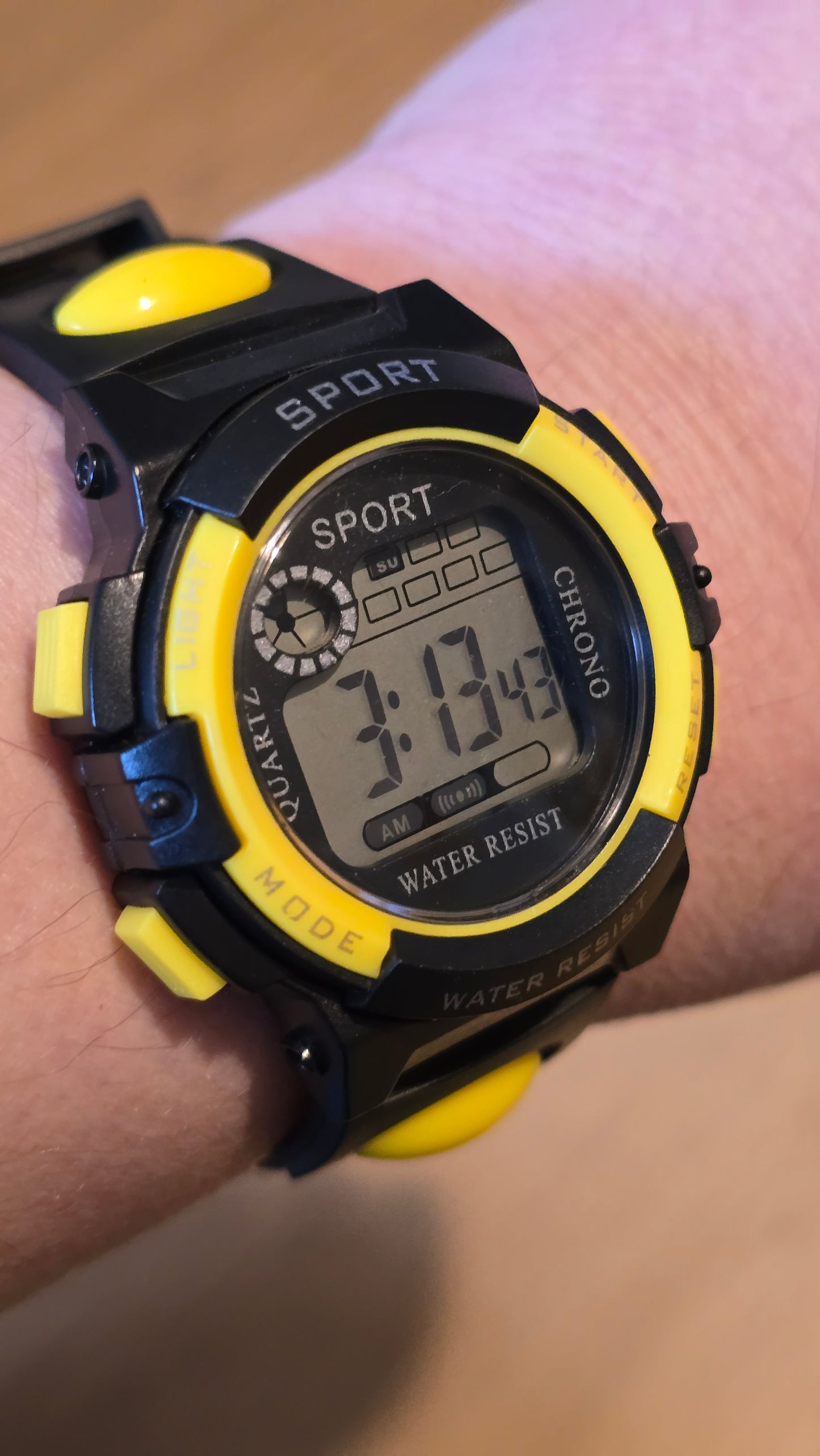 WYW Digital Sports Watch - Unisex - Yellow - New