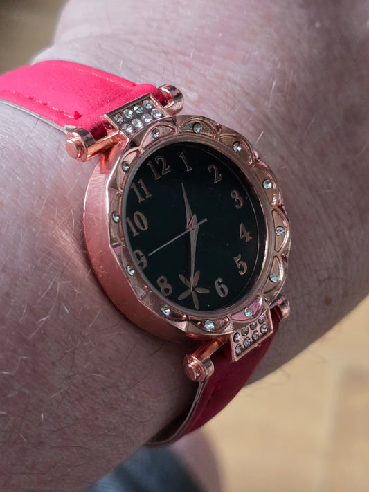 Ladies Quartz Watch - Red - New - 1