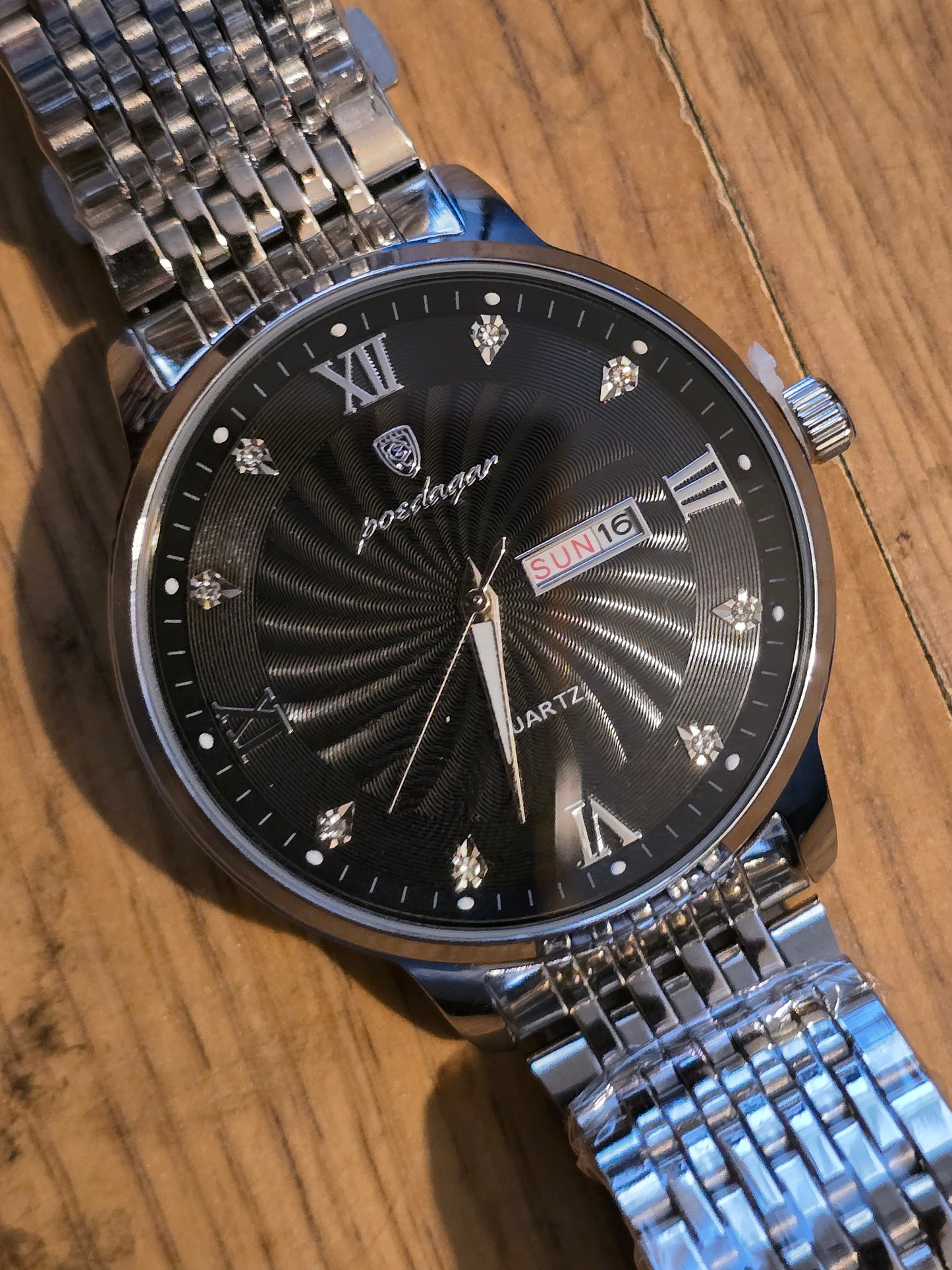 Poedagar Mens Quartz Watch - Black - New - 1