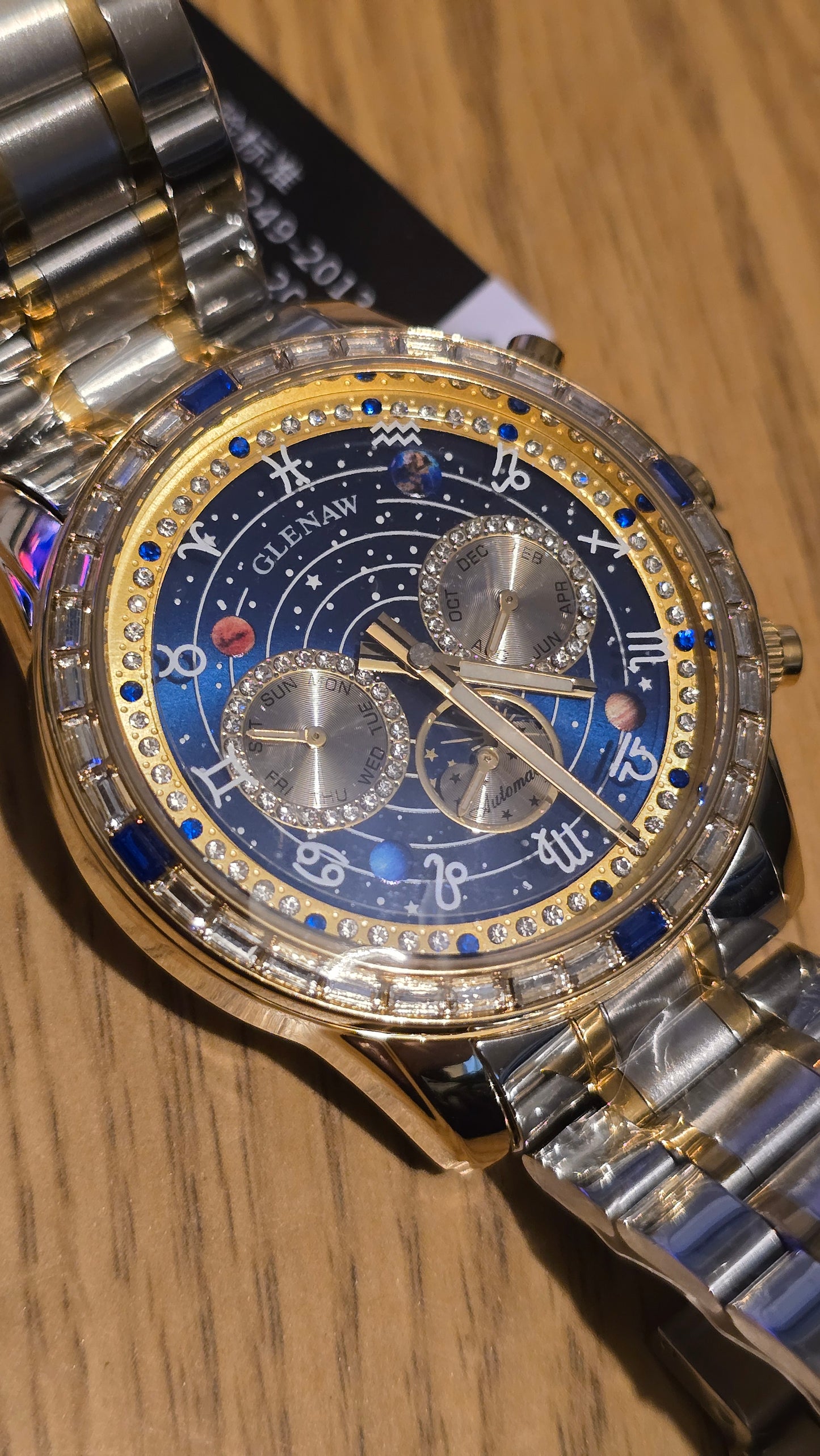 Glenaw Zodiac Starry Automatic Self-Winding Mens Watch - 1