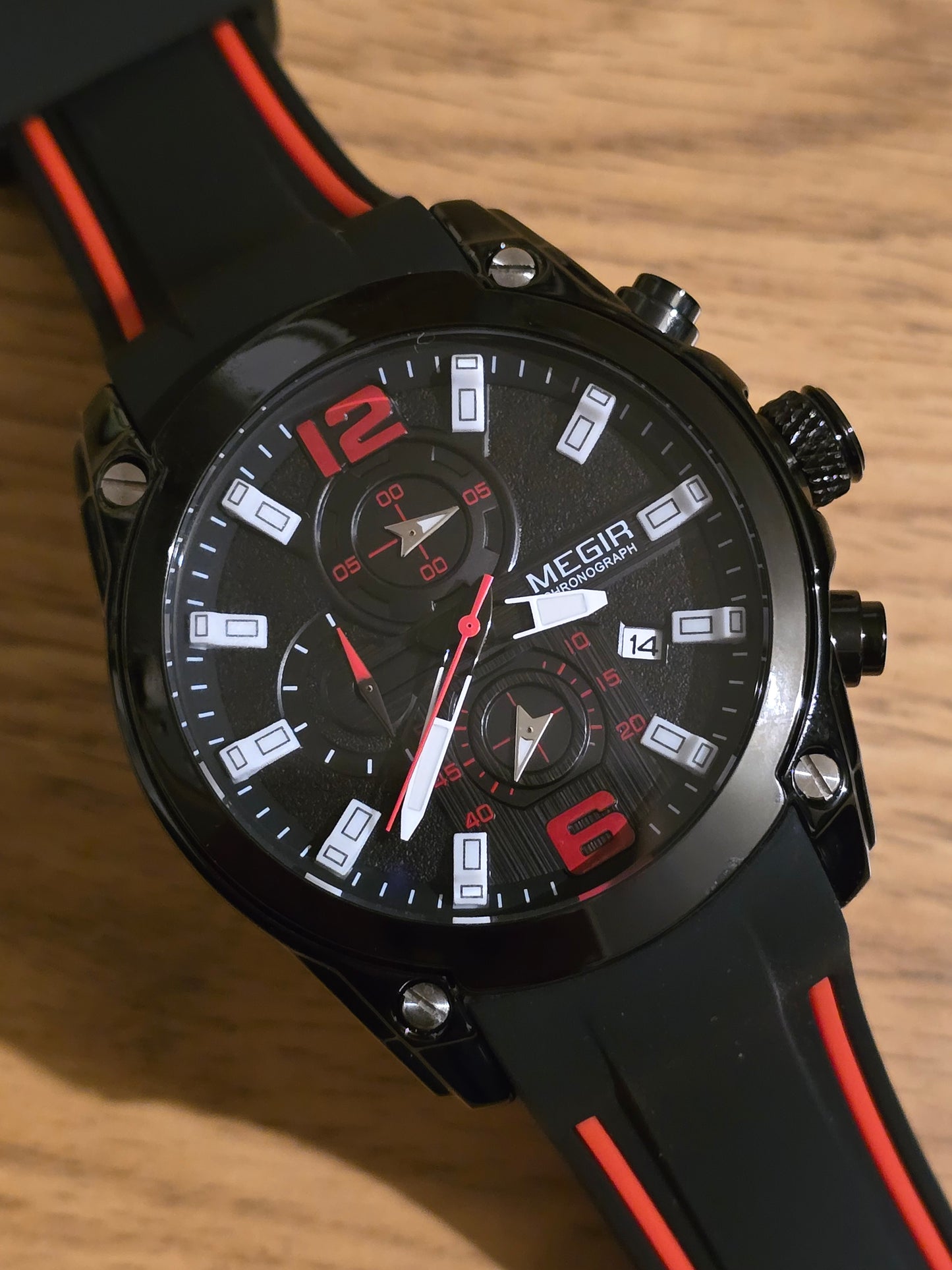 Megir Mens Chronograph Quartz Sports Watch - New - 1