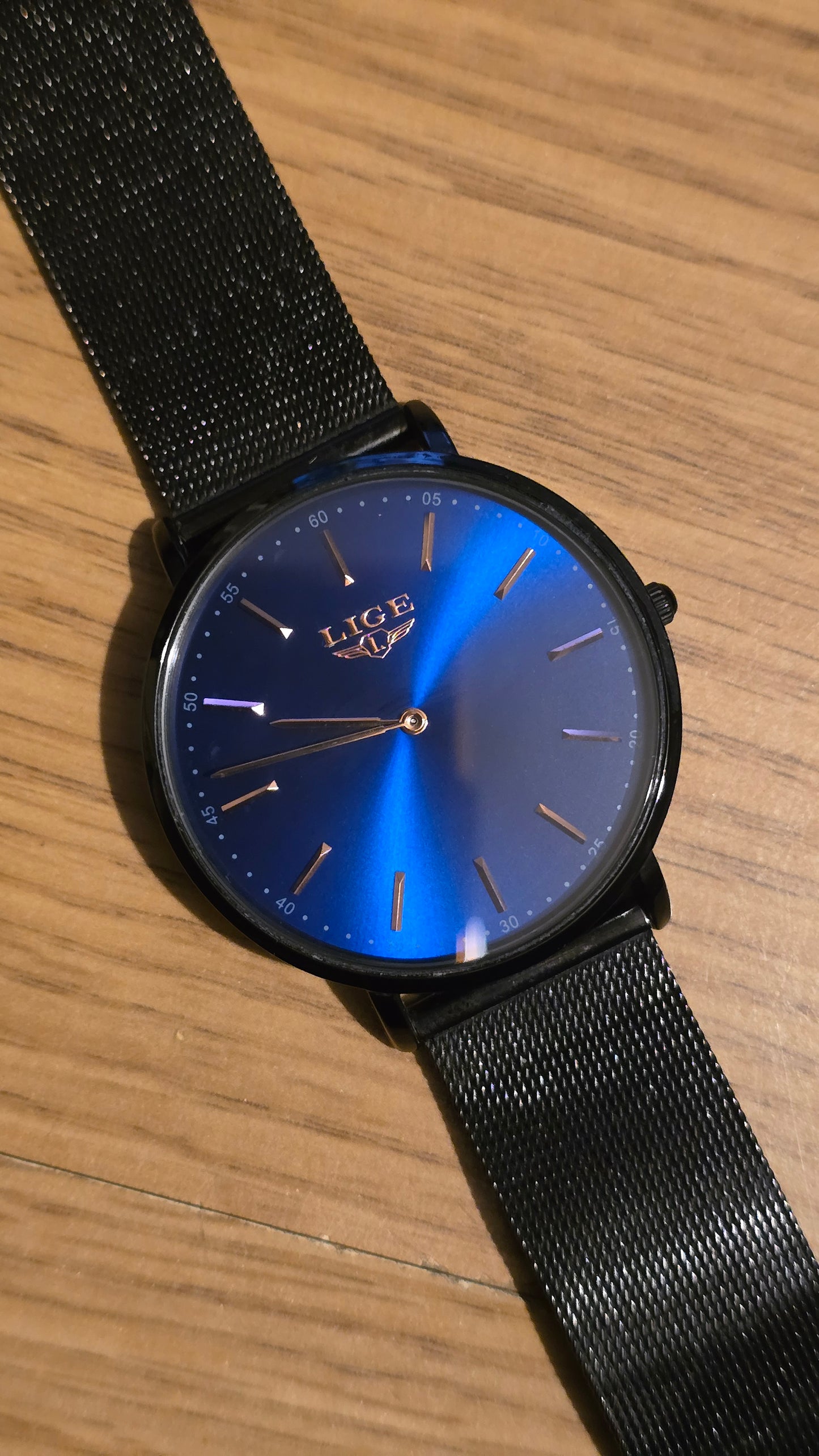 Lige Mens Quartz Dress Watch - New