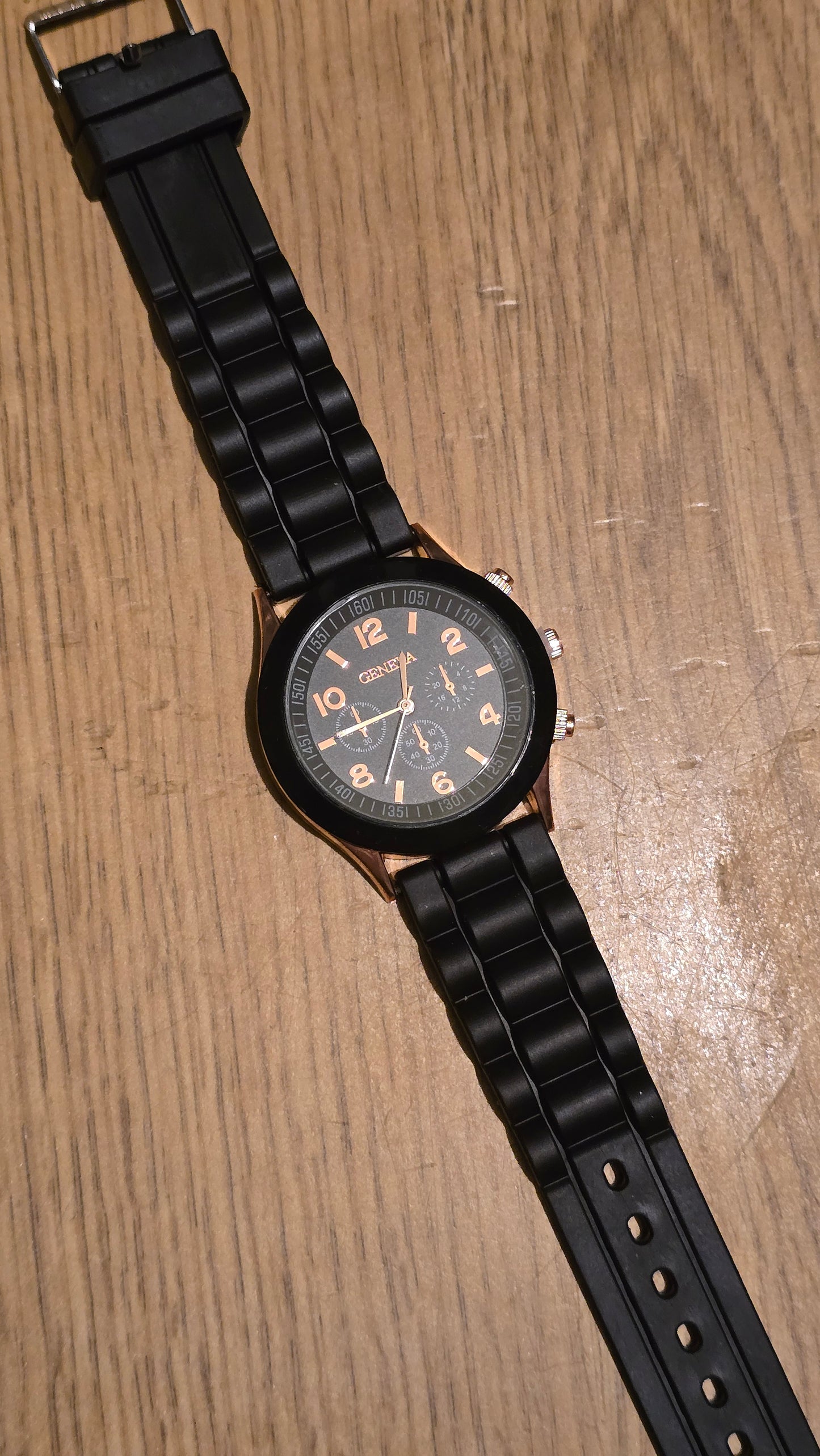 Geneva Ladies Quartz Watch - Black - New