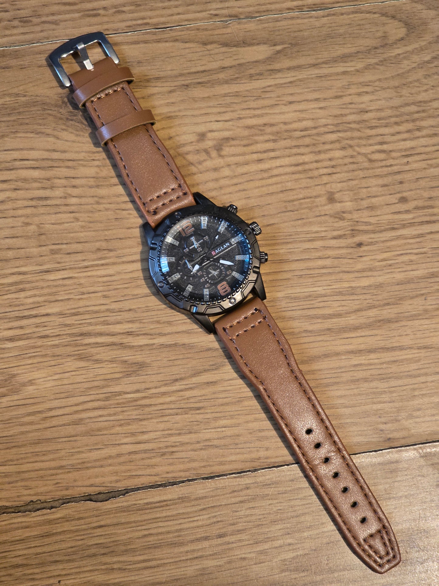 Raglan Mens Quartz Watch - Tan - New - 1