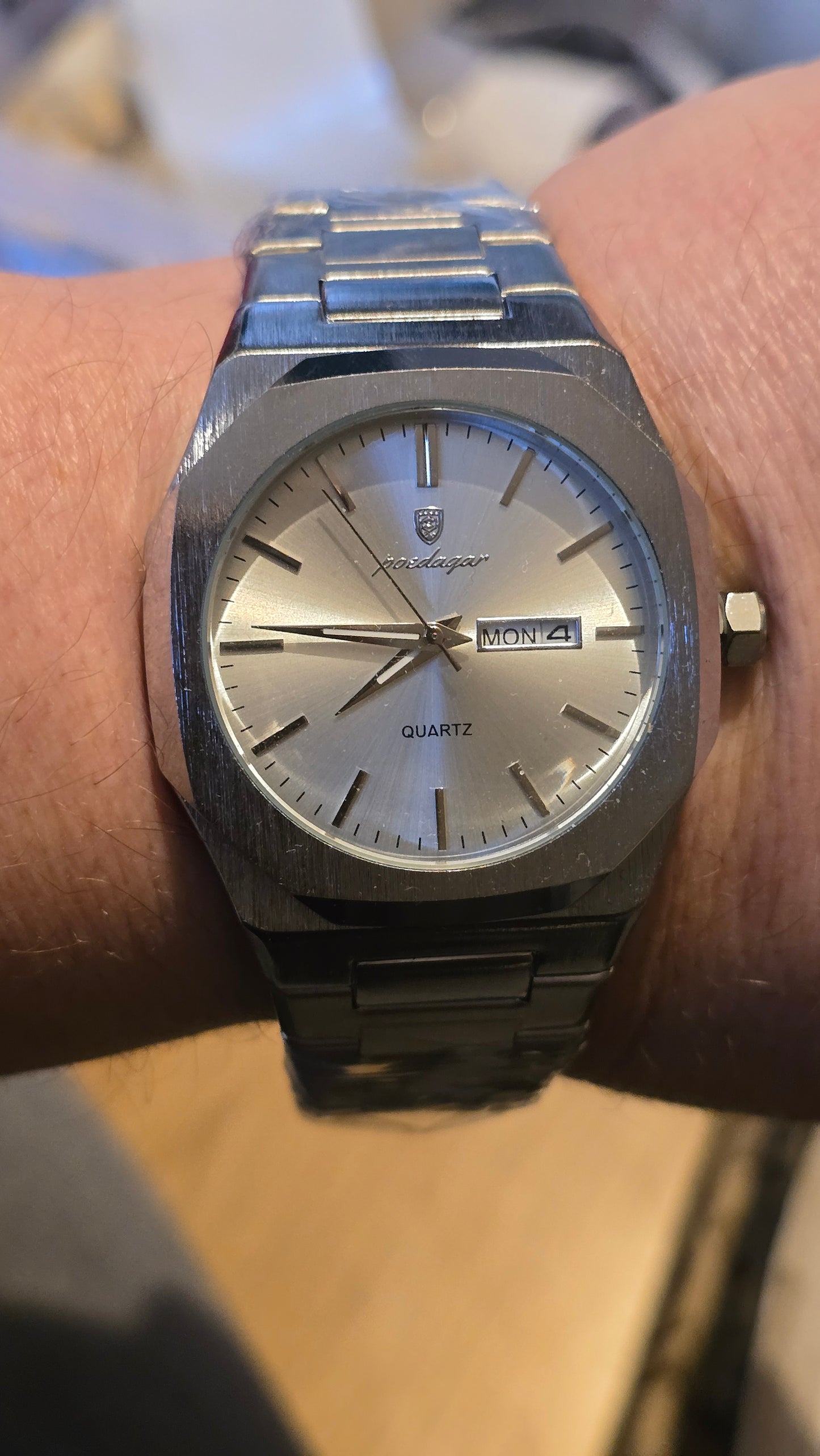 Poedagar Mens Quartz Watch - Silver - New - 1