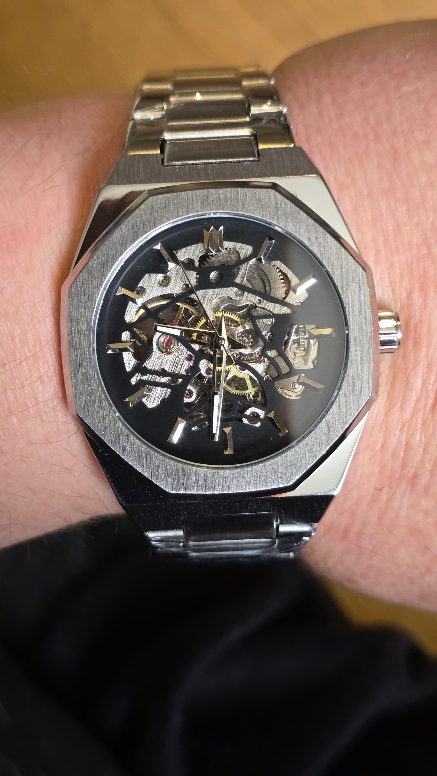 Automatic Silver Mechanical Self-Winding Mens Watch - New - 1