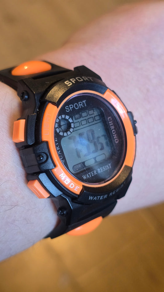 WYW Digital Sports Watch - Unisex - Orange - New