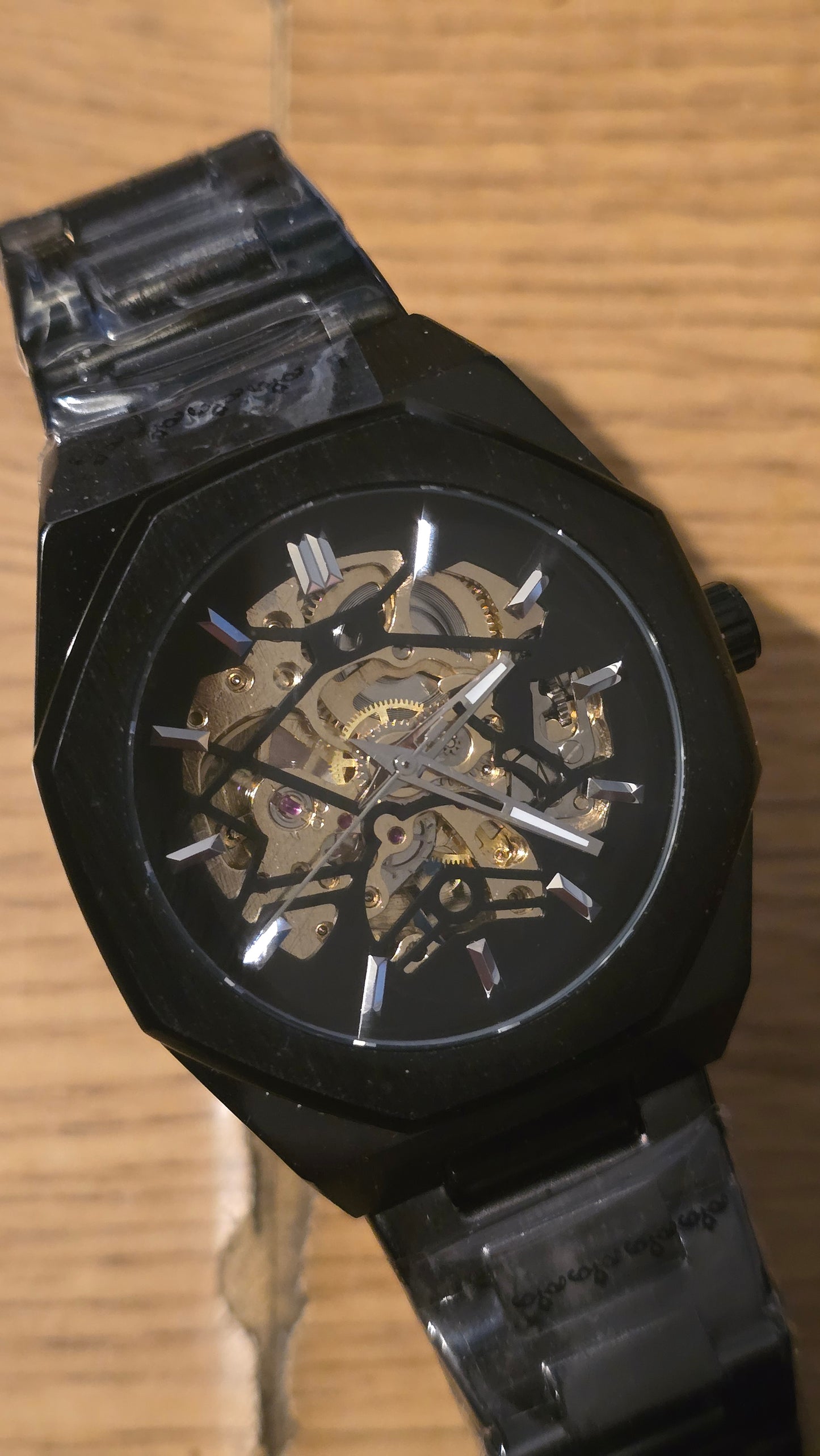 Automatic Black Mechanical Self-Winding Mens Watch - New - 1