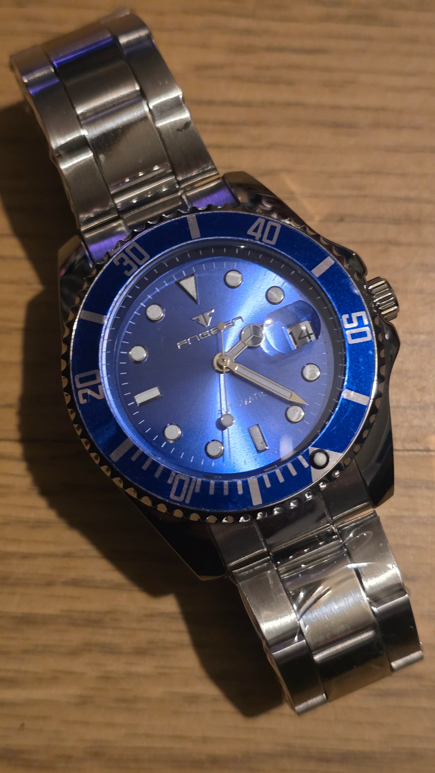 Fngeen Mens Automatic Self-Winding Watch - Blue - New