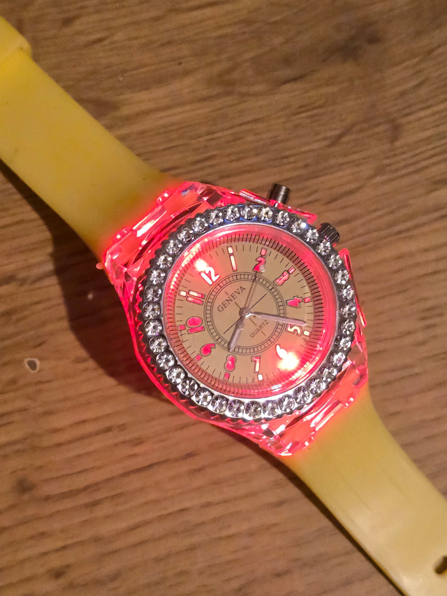 Geneva Unisex Multi-coloured LED Quartz Watch - New
