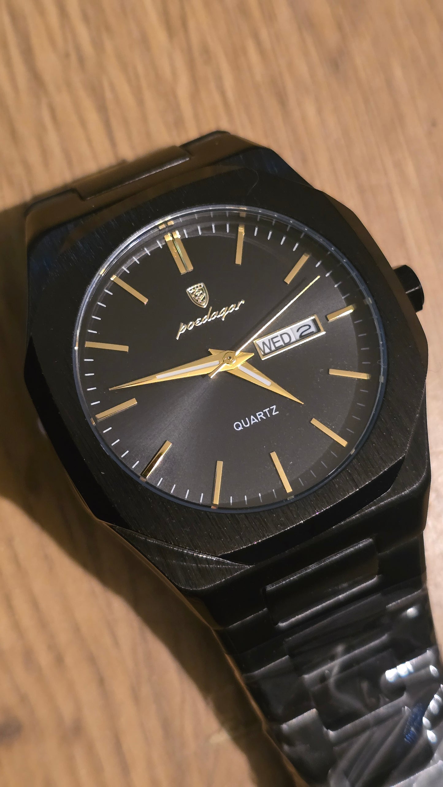 Poedagar Mens Quartz Watch - Black - New