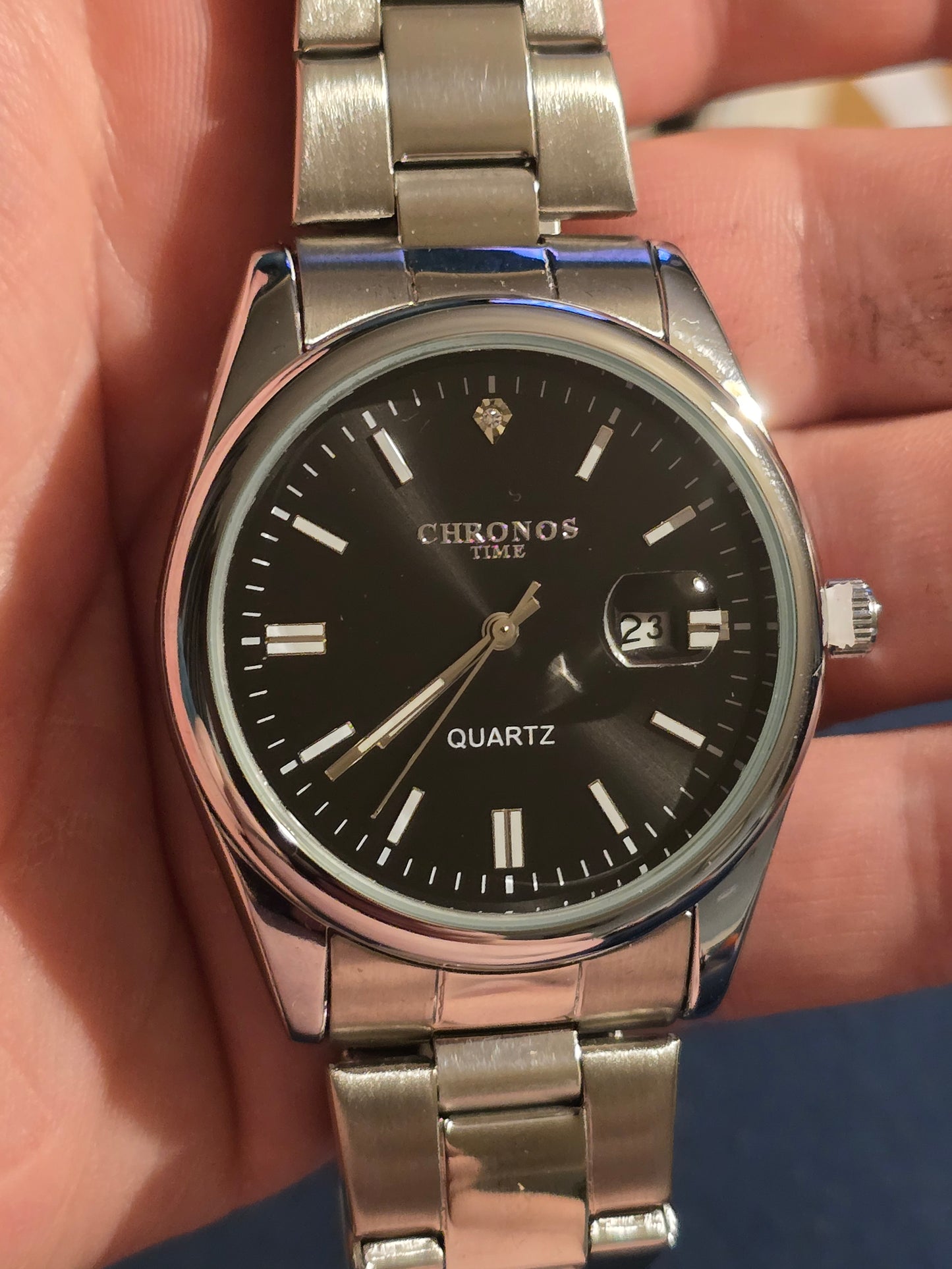 Chronos Black Mens Quartz Watch - New